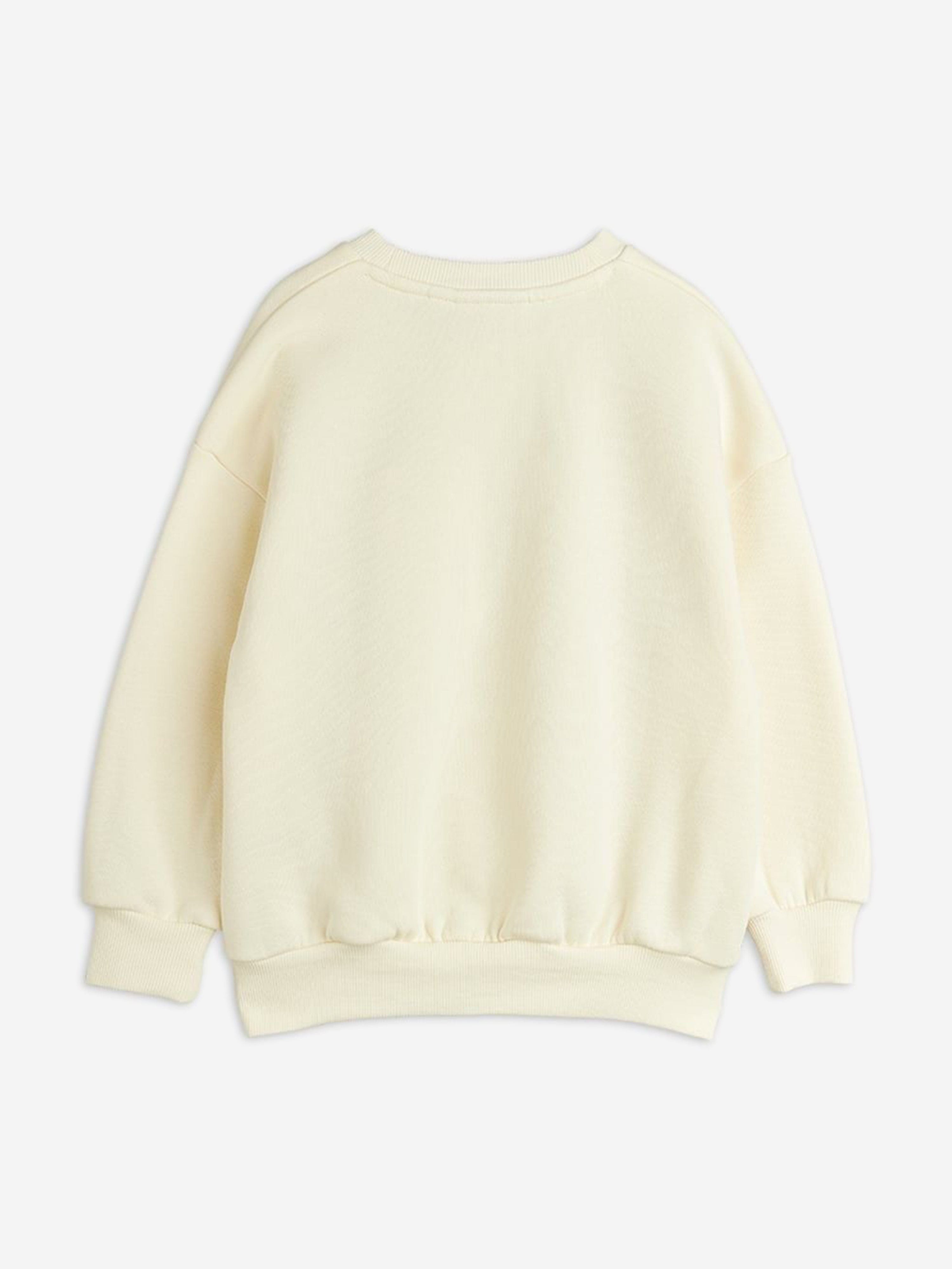 Mini Rodini Kids Panda and Cat Sweatshirt in Ivory