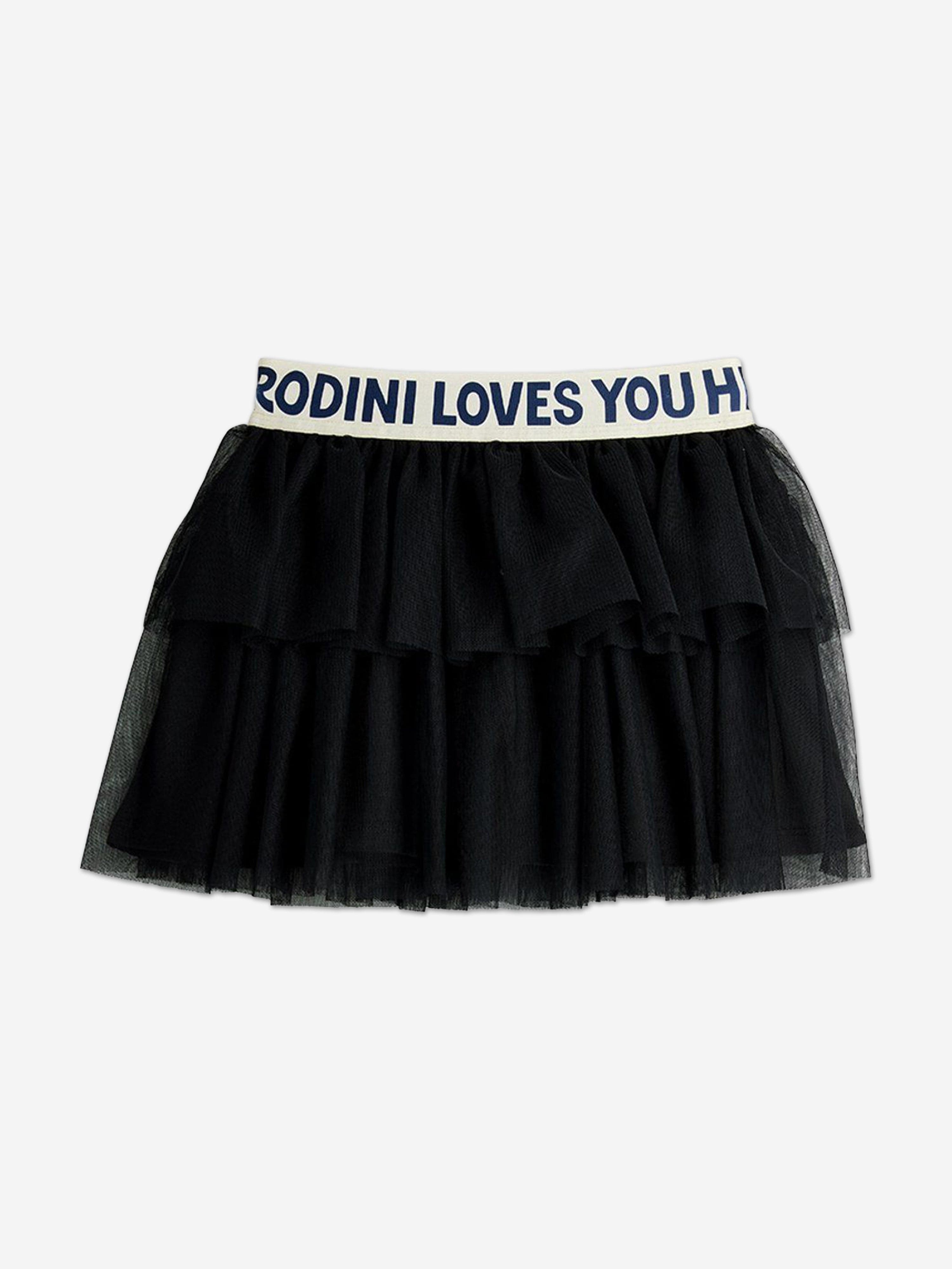 Mini Rodini Girls Tulle Skirt in Black