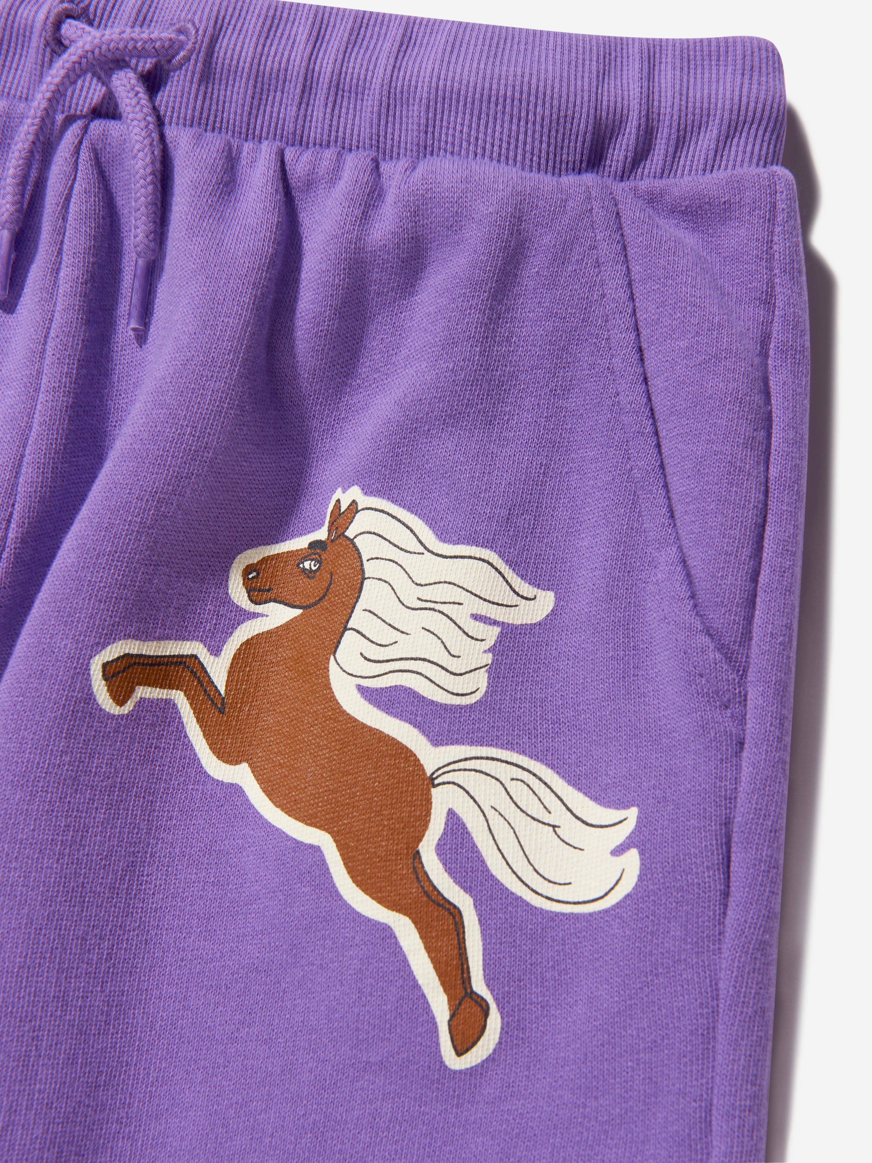 Mini Rodini Kids Organic Cotton Horse Sweatpants