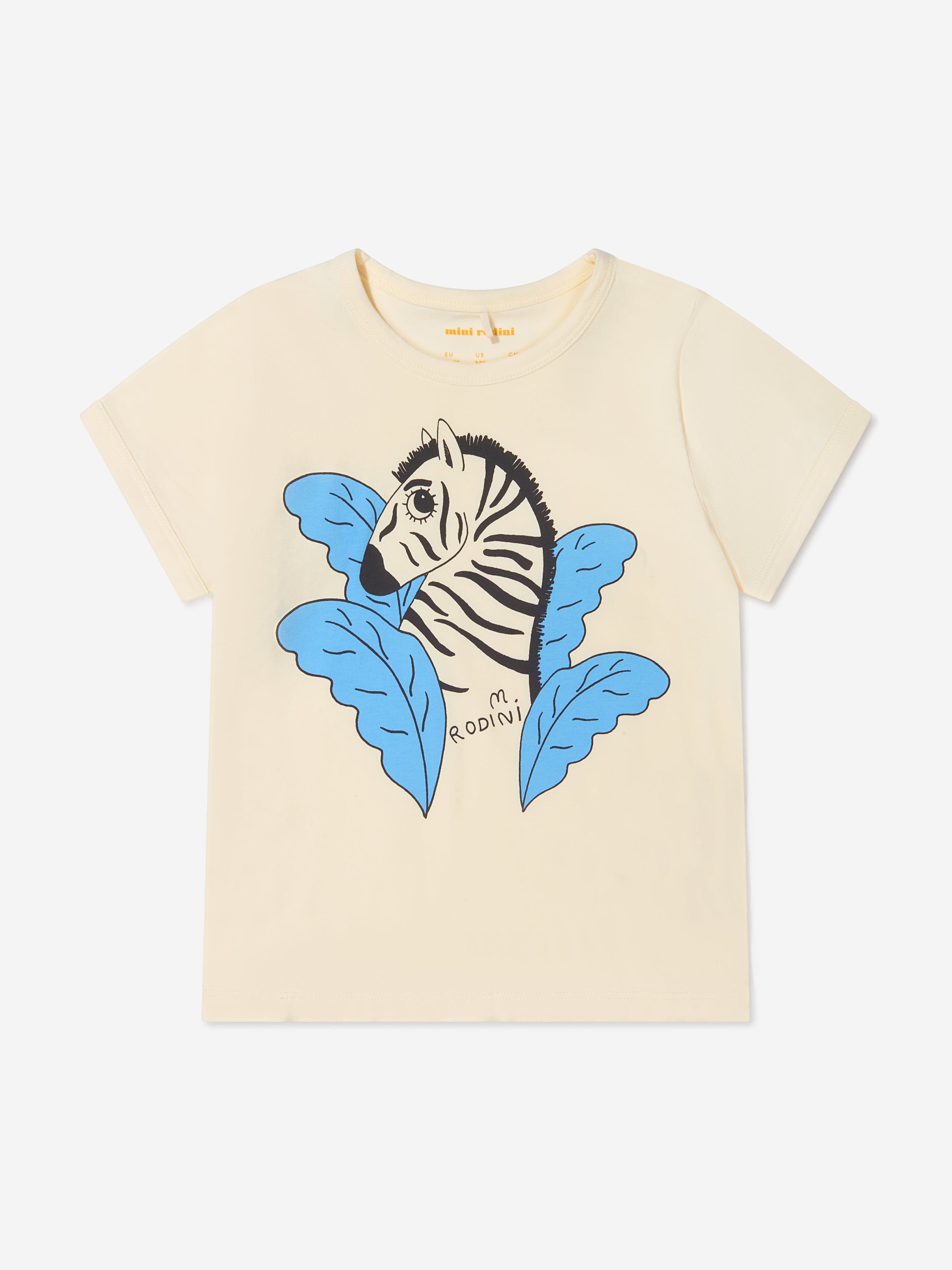 Mini Rodini Girls Organic Cotton Zebra T-Shirt