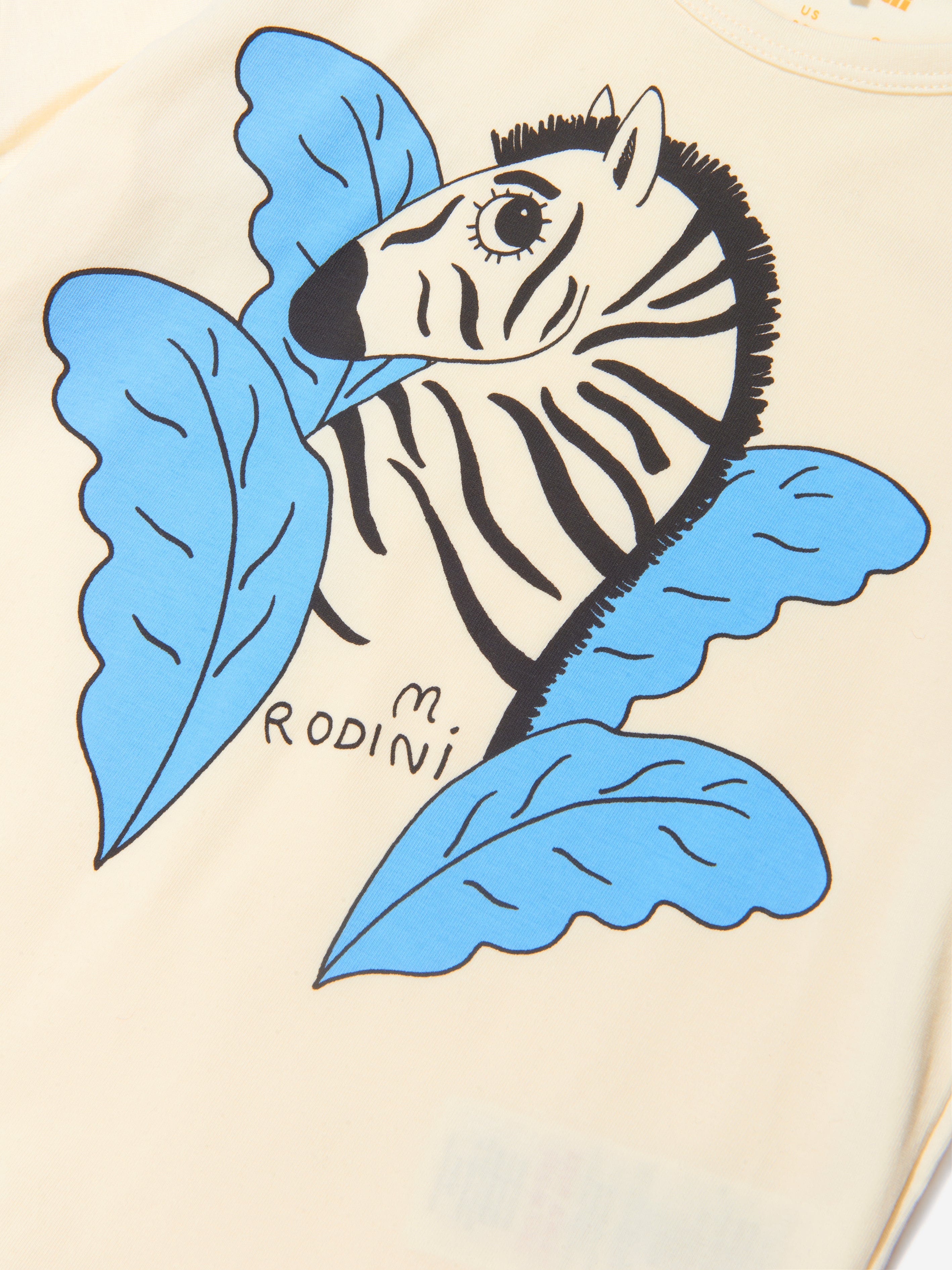 Mini Rodini Girls Organic Cotton Zebra T-Shirt