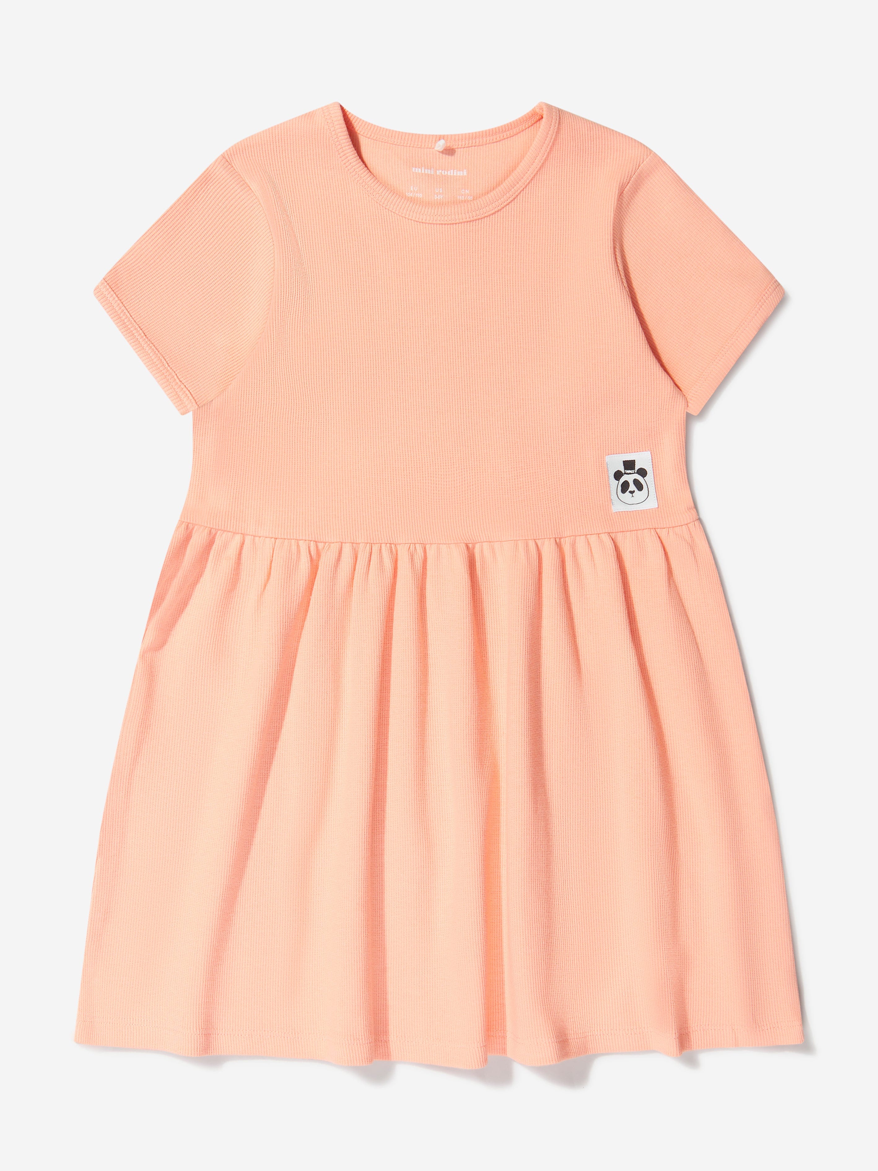 Mini Rodini Girls Organic Cotton Short Sleeve Dress