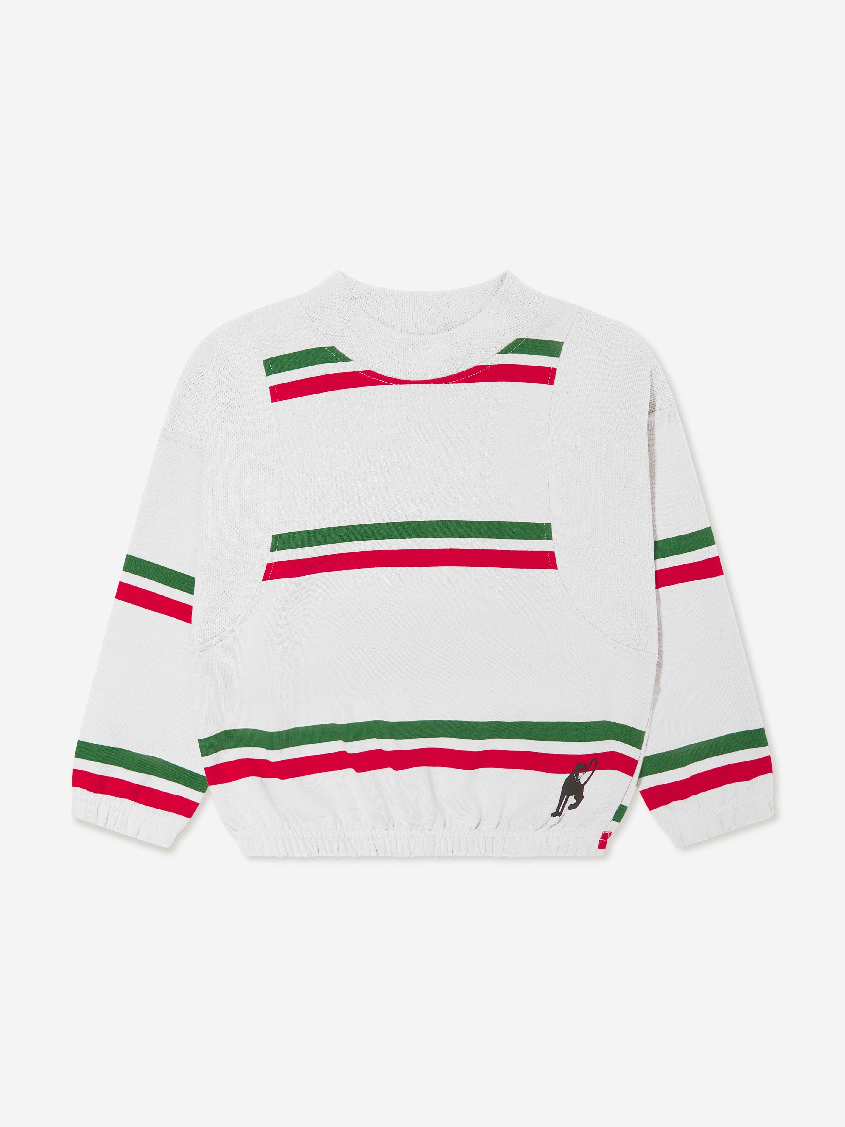 Mini Rodini Kids Striped Sweatshirt in Grey