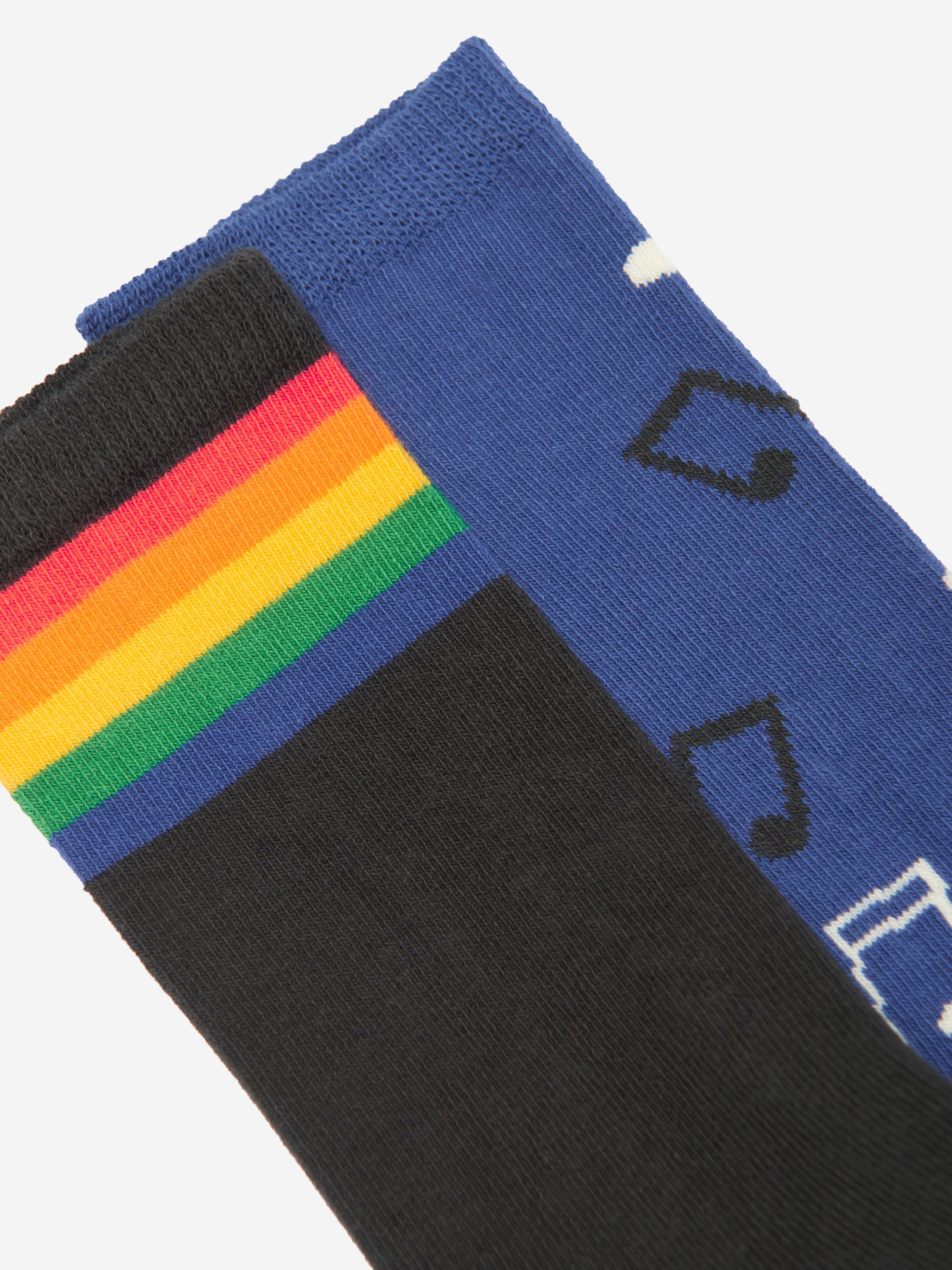 Mini Rodini Kids Rainbow 2 Pack Socks Set in Multicolour