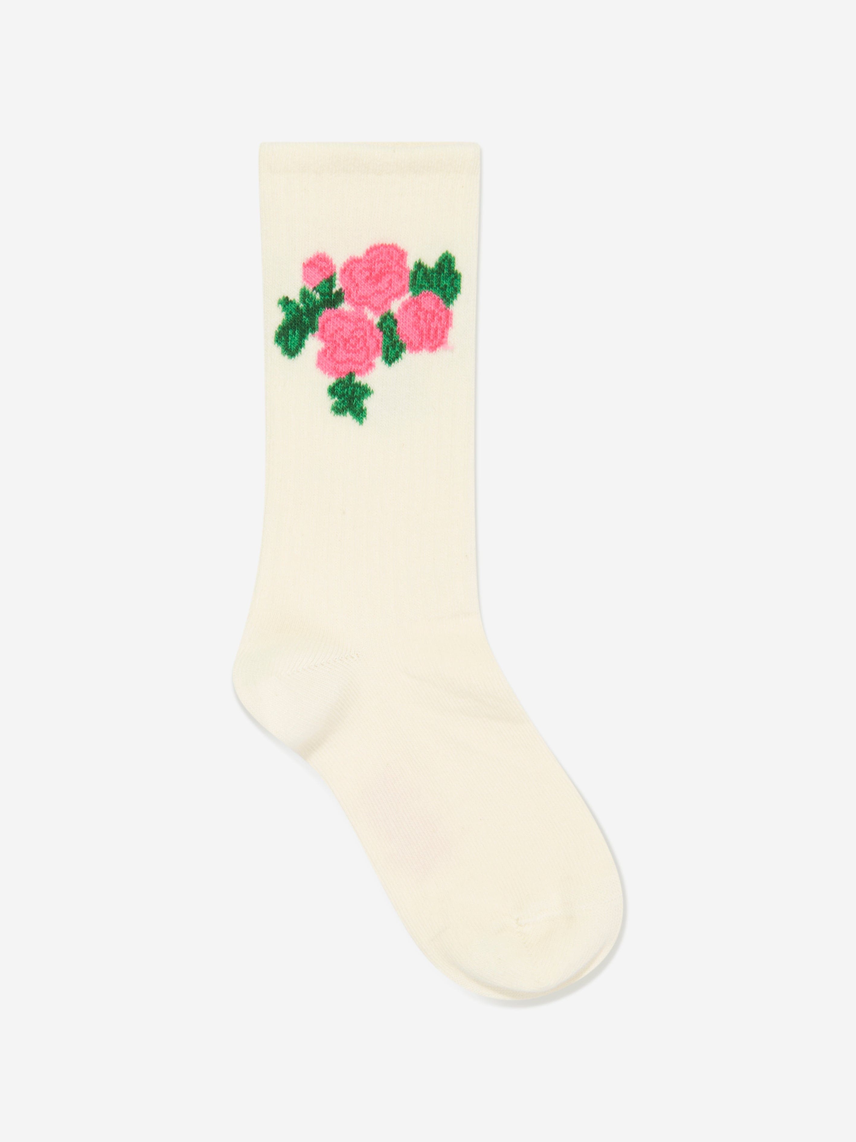 Mini Rodini Girls Roses 2 Pack Socks Set in Pink