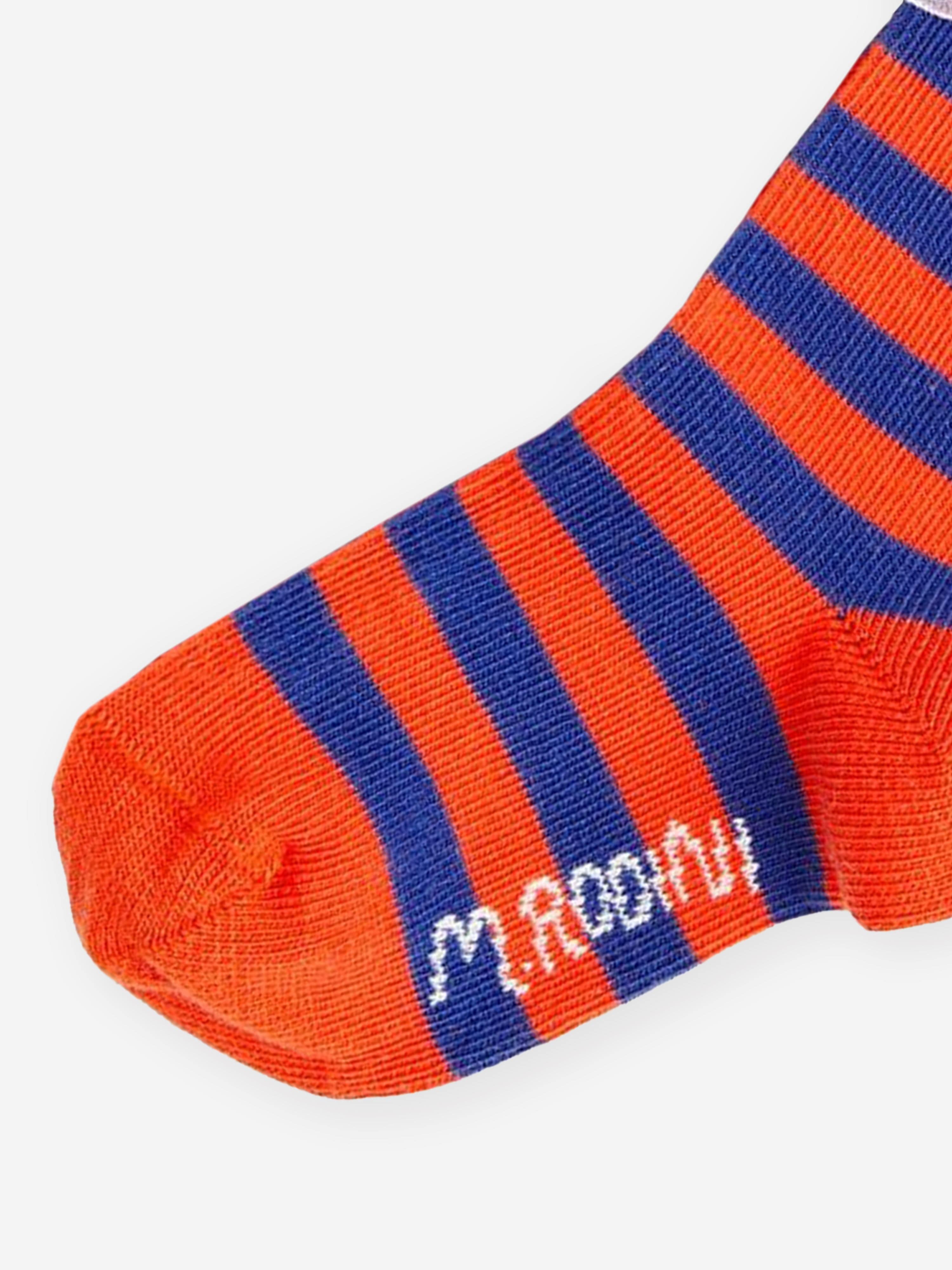 Mini Rodini Girls Striped Frill Socks in Multicolour