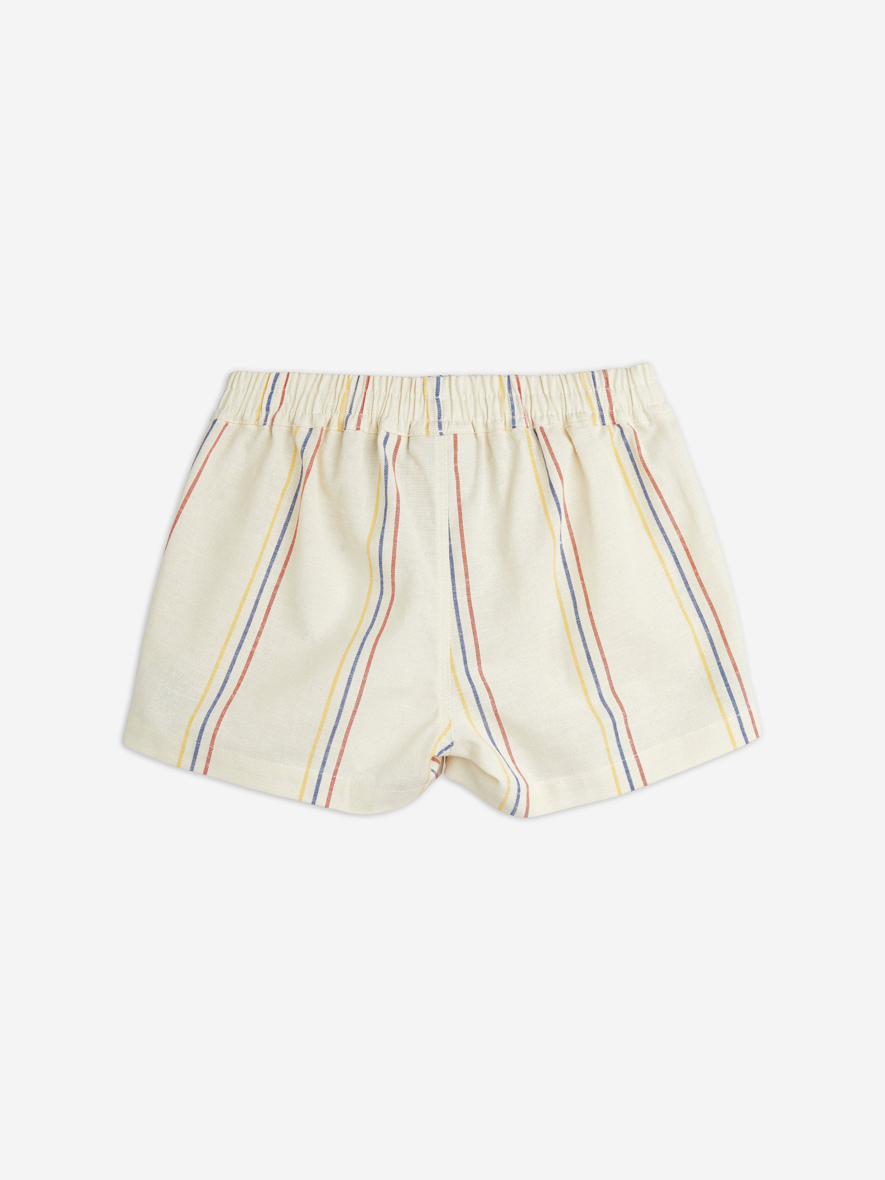 Mini Rodini Boys Striped Woven Shorts in Ivory