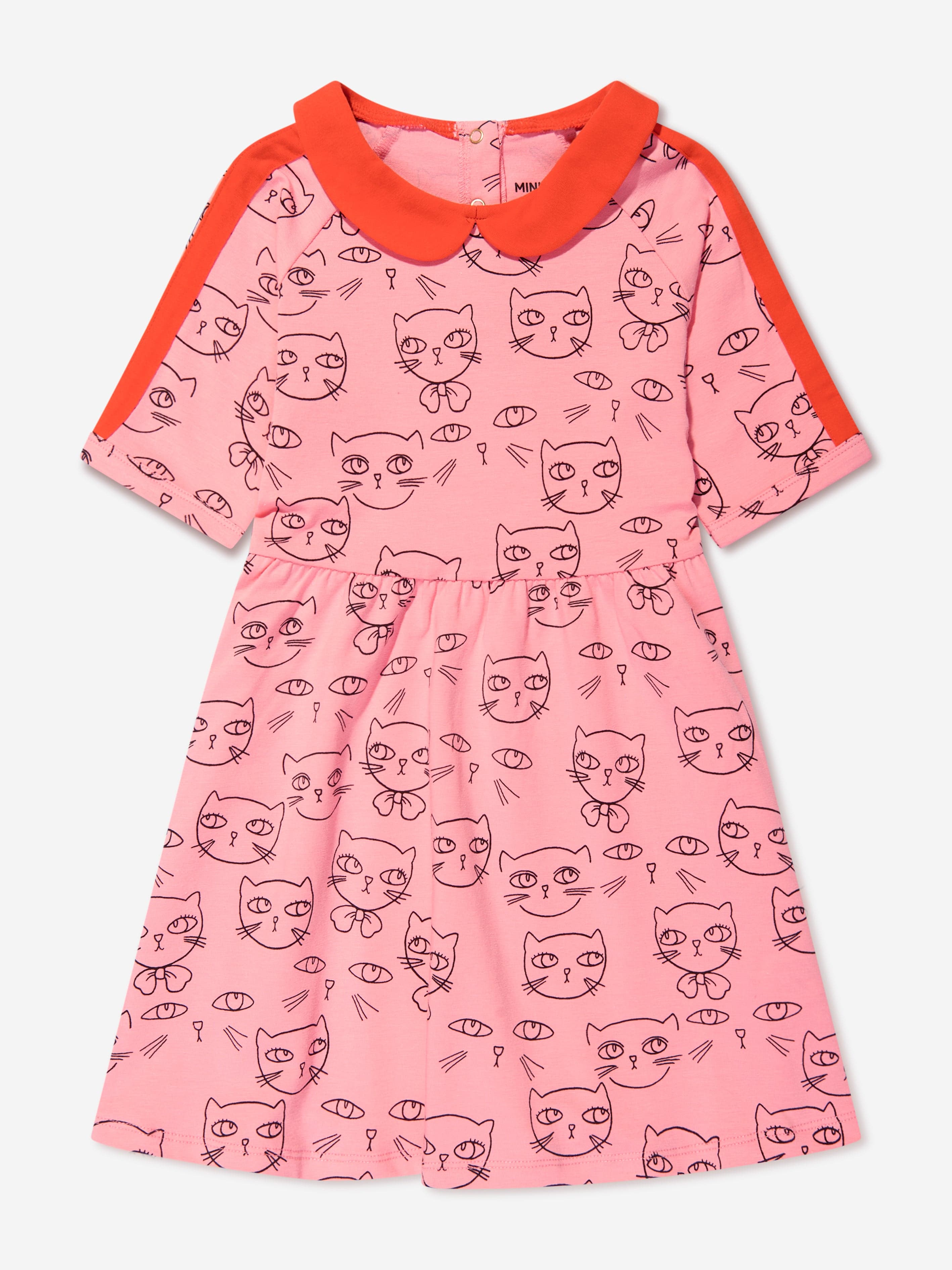 Mini Rodini Girls Cathlethes Print Dress in Pink