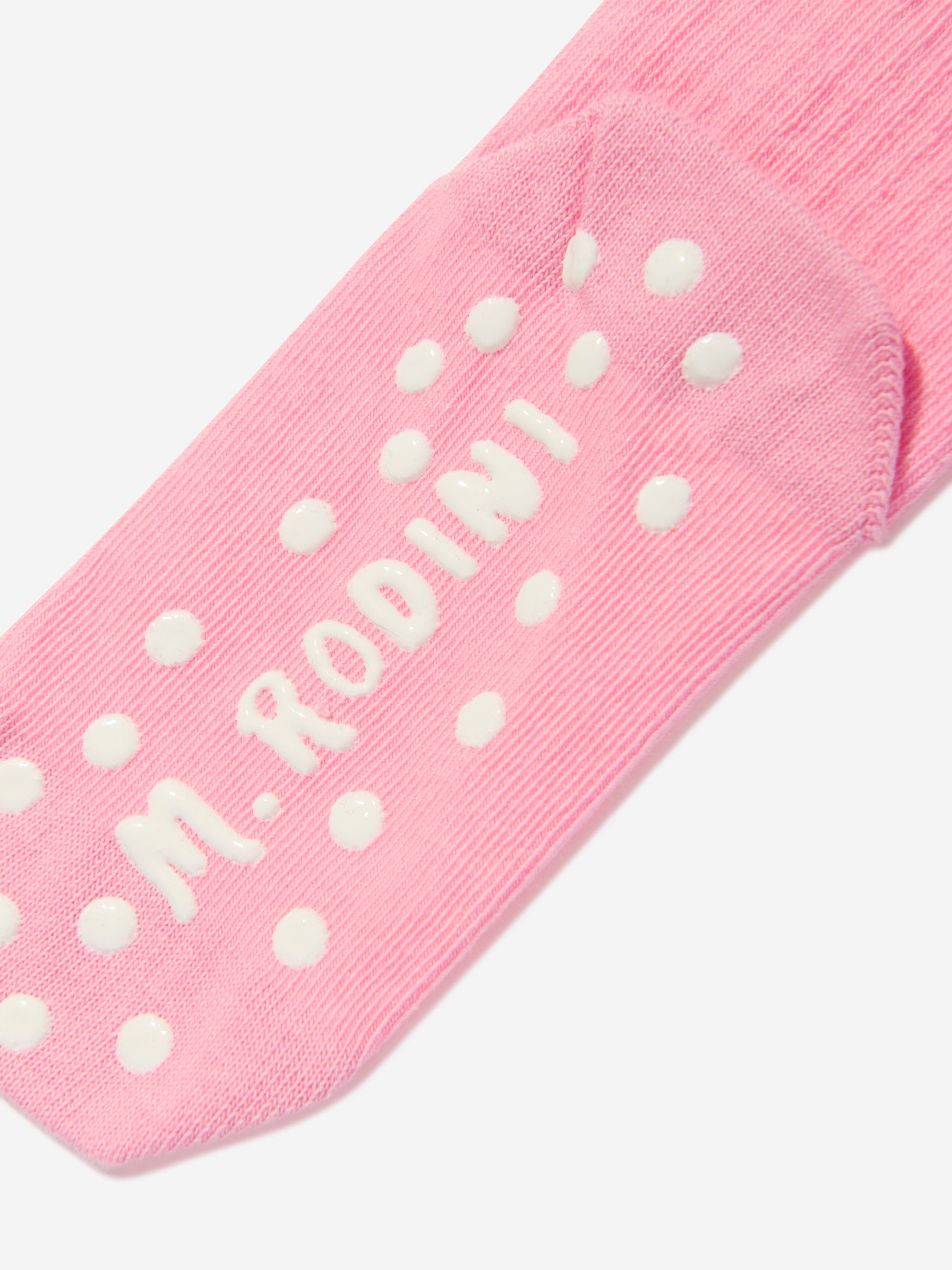 Mini Rodini Girls Cathletes Antislip Socks in Pink