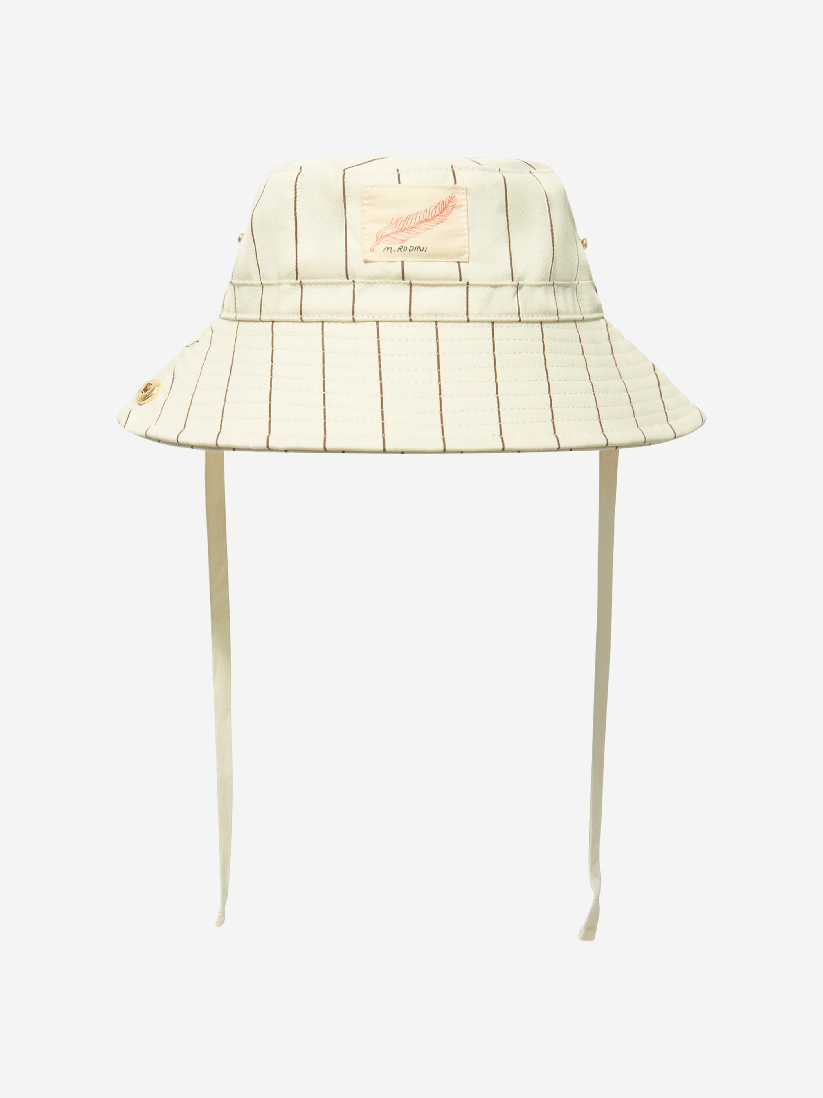 Mini Rodini Kids Feather Hike Hat in Ivory