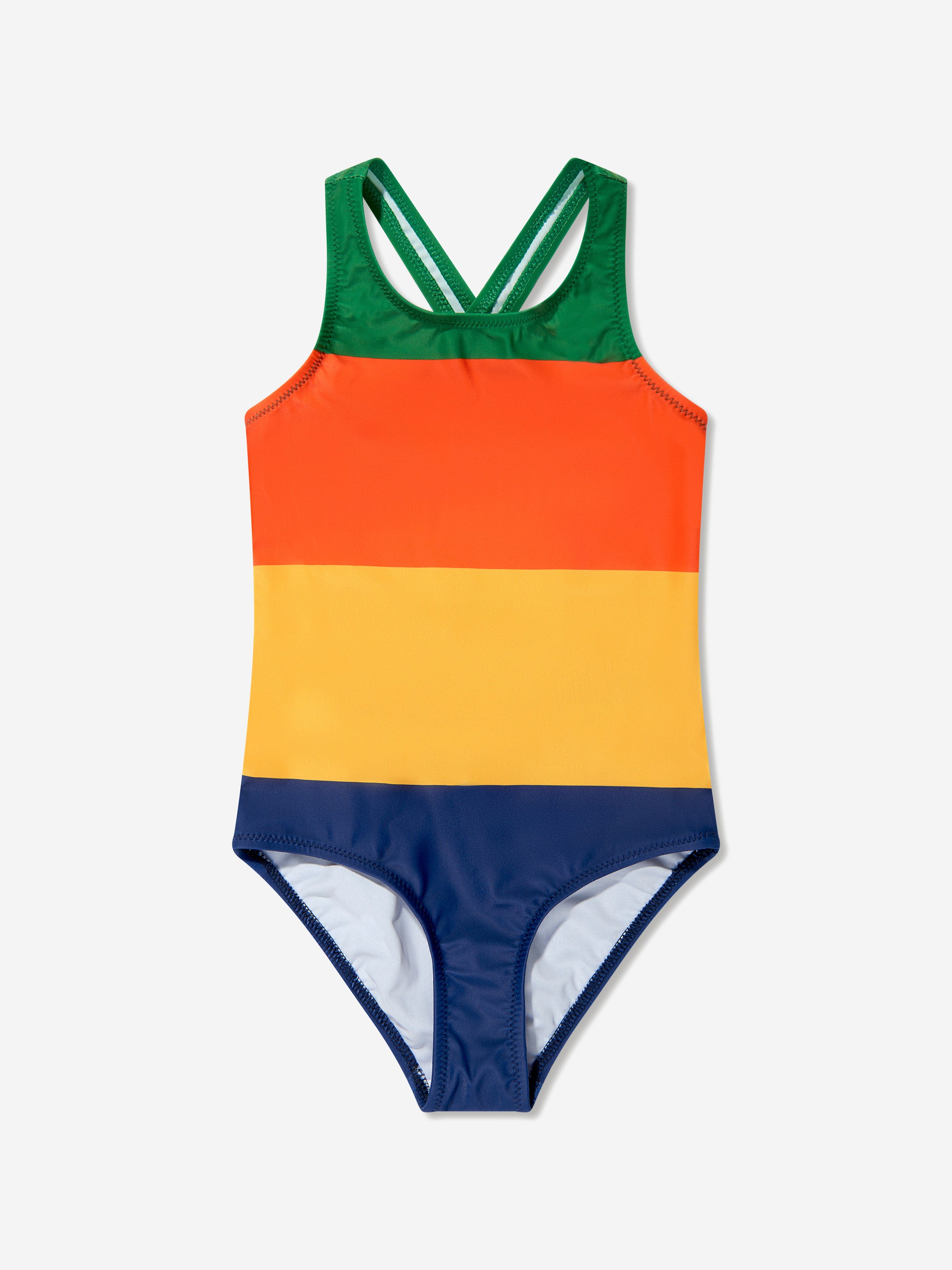 Mini Rodini Girls Striped Swimsuit in Multicolour