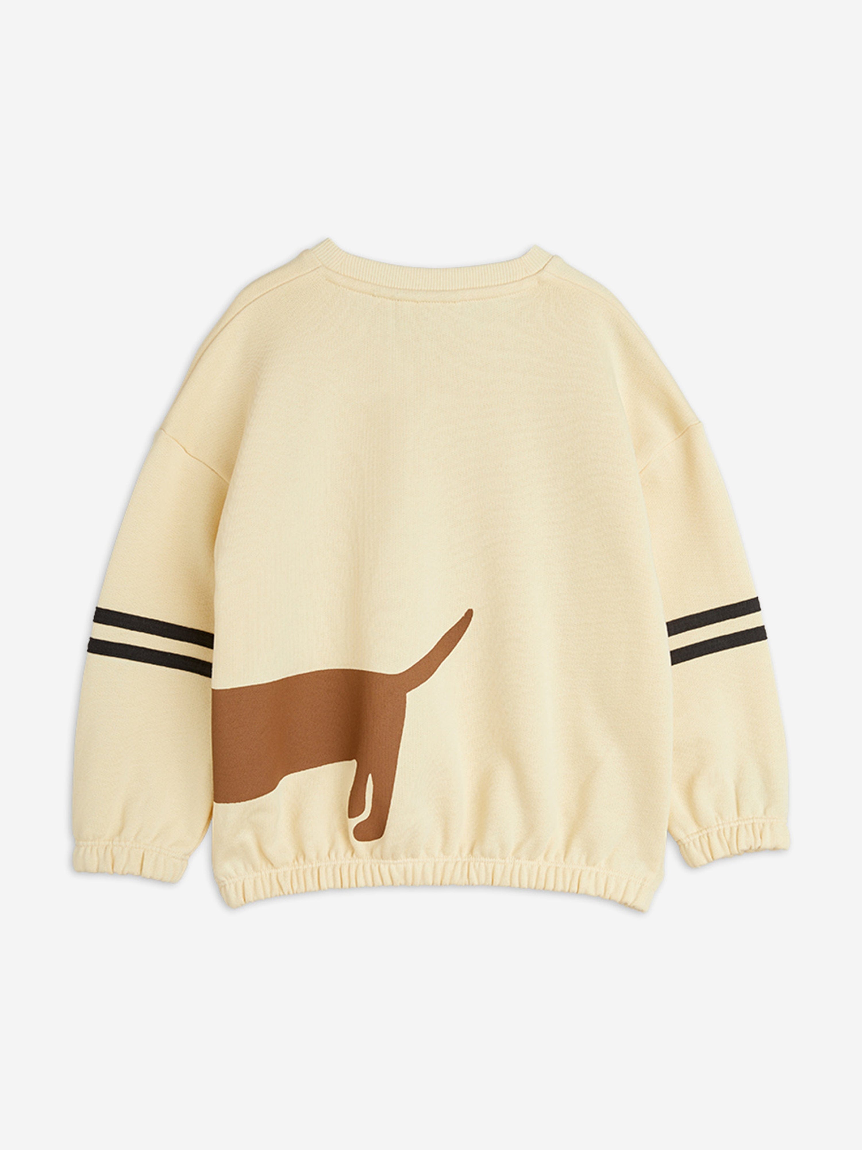 Boys Dog Striped Sweatshirt in Beige