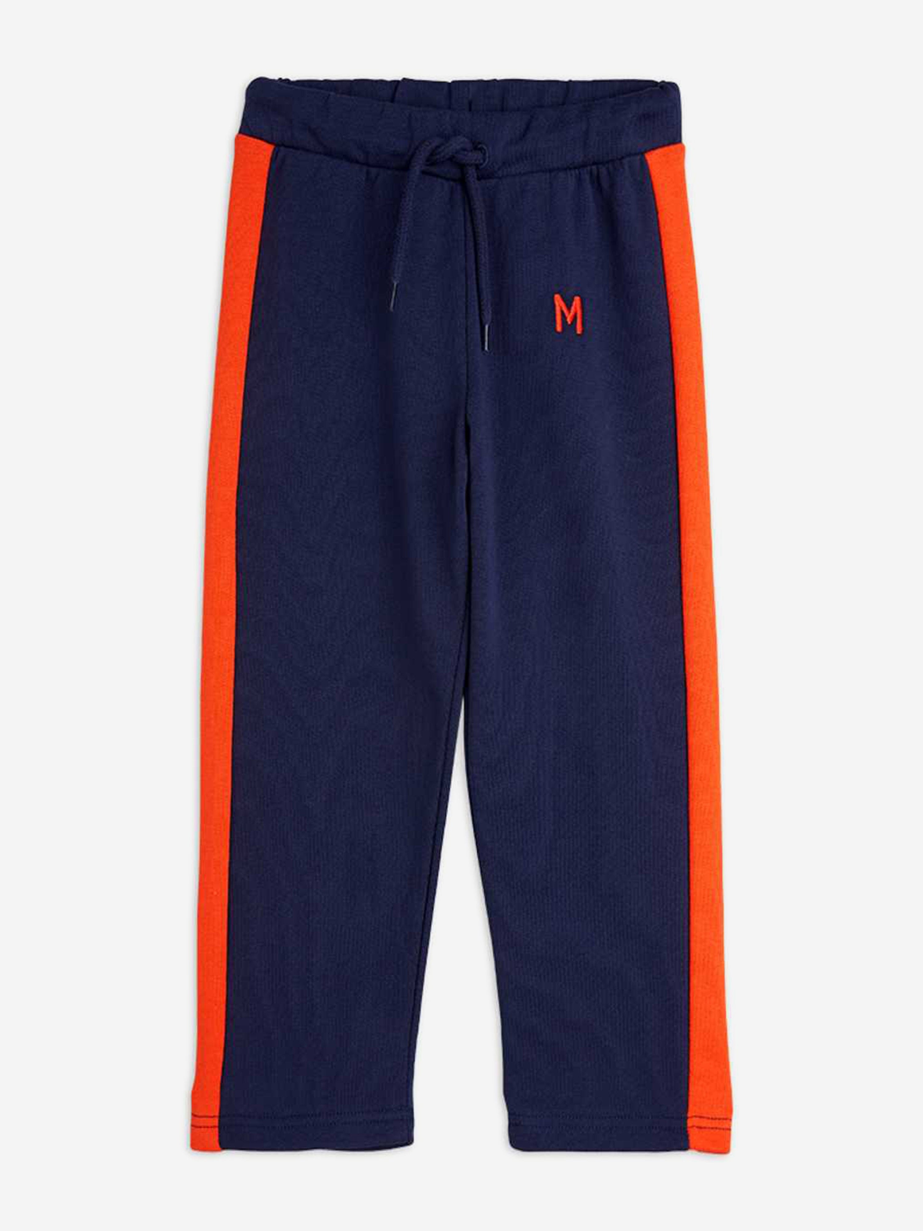 Boys Panel Embroidered Joggers in Navy