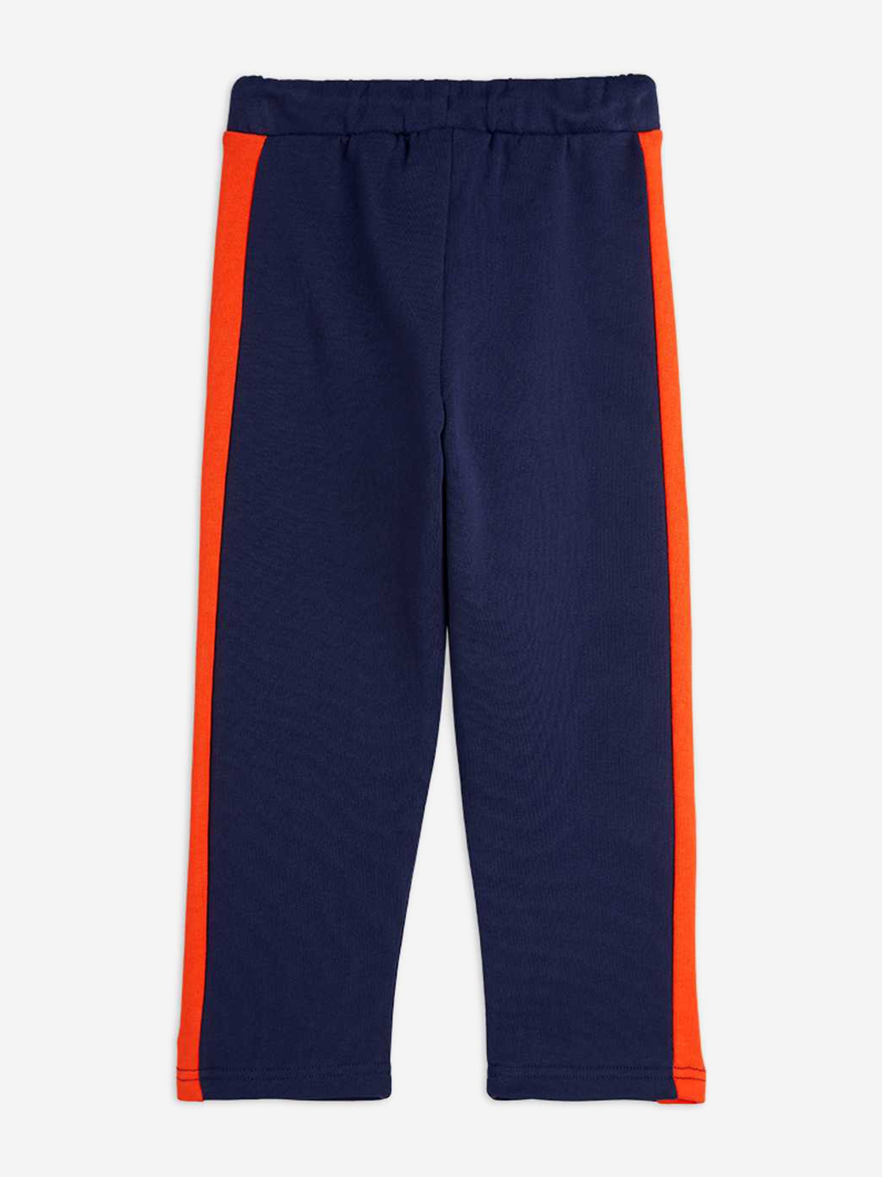 Boys Panel Embroidered Joggers in Navy