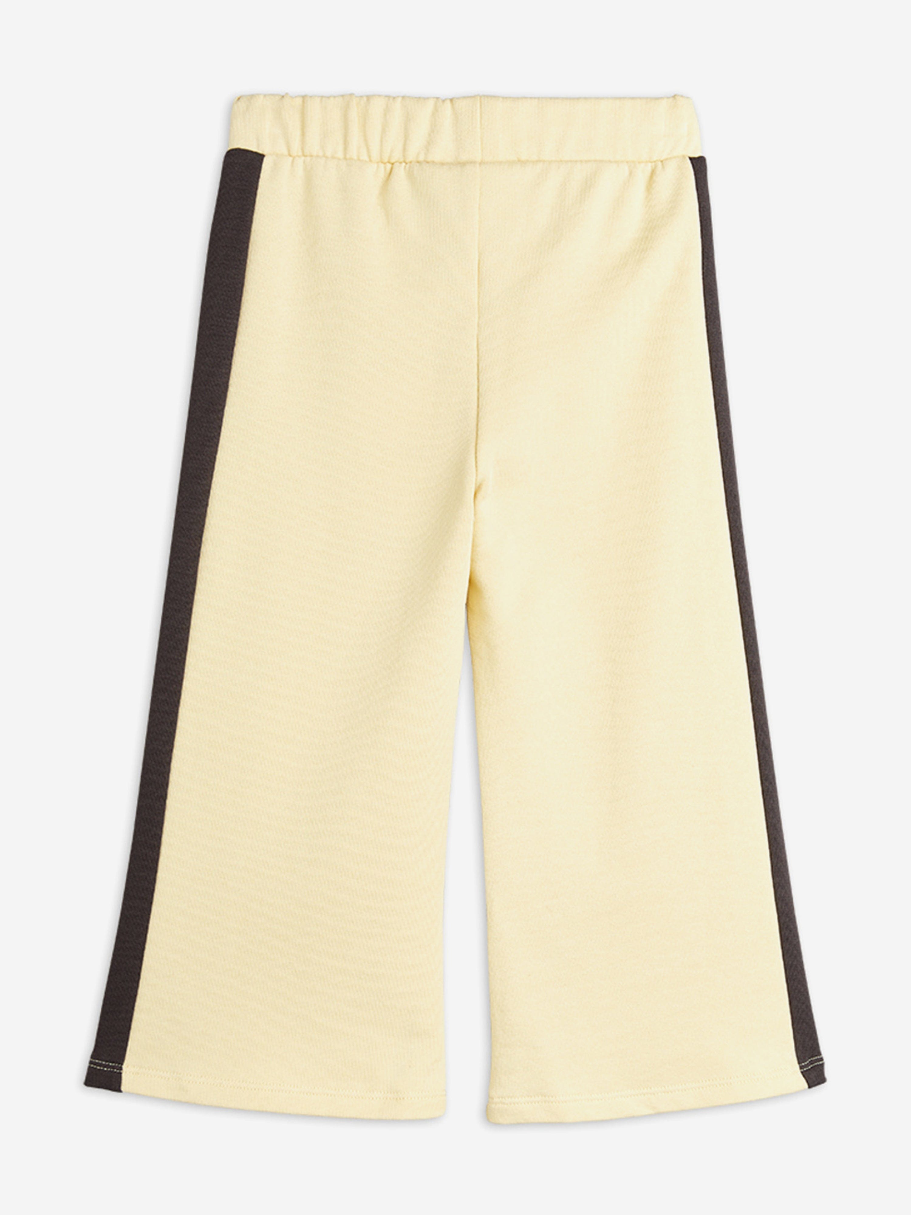 Mini Rodini Girls Note Embroidered Joggers in Yellow