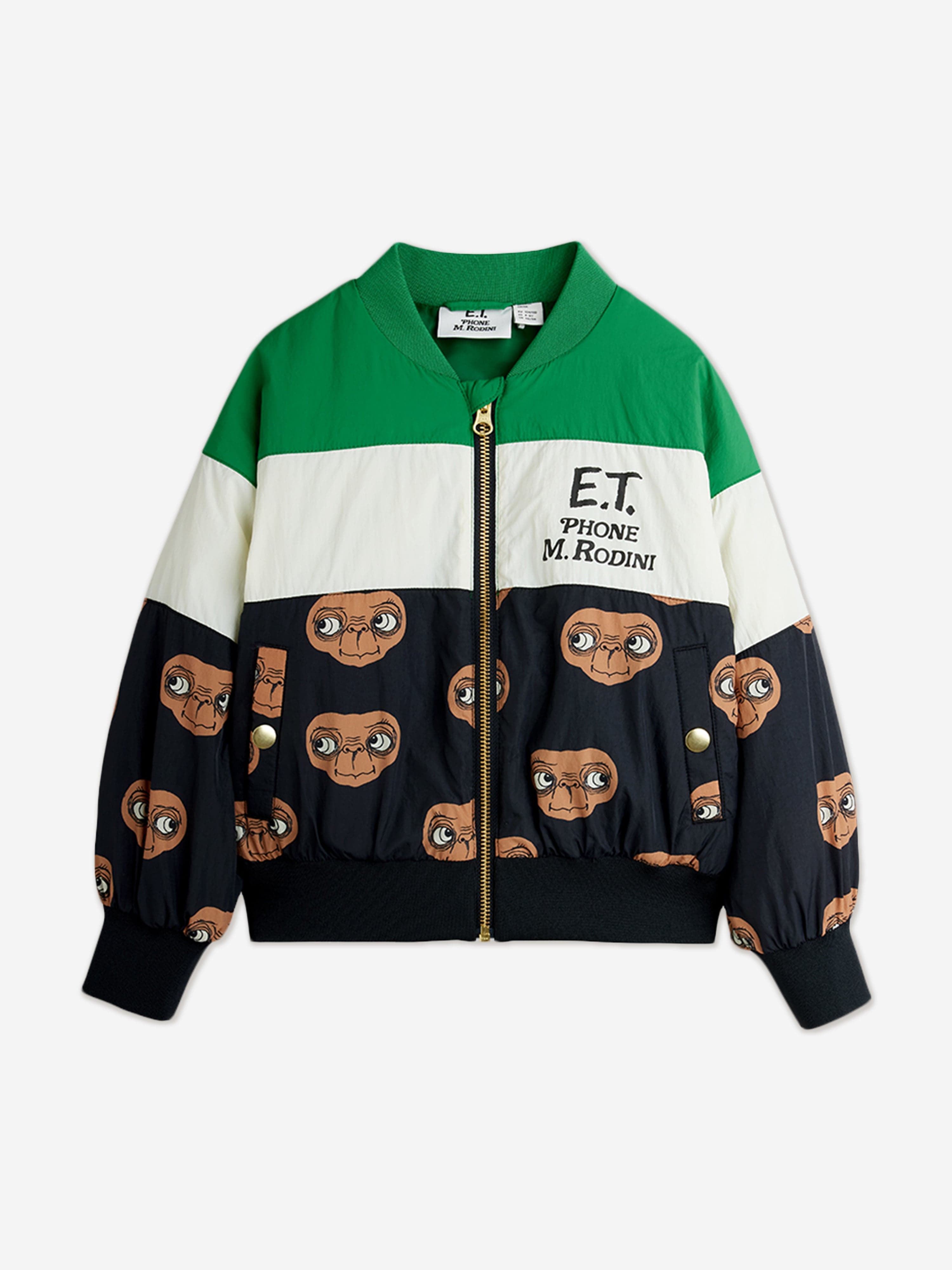 Mini Rodini Kids E.T. Baseball Jacket in Green