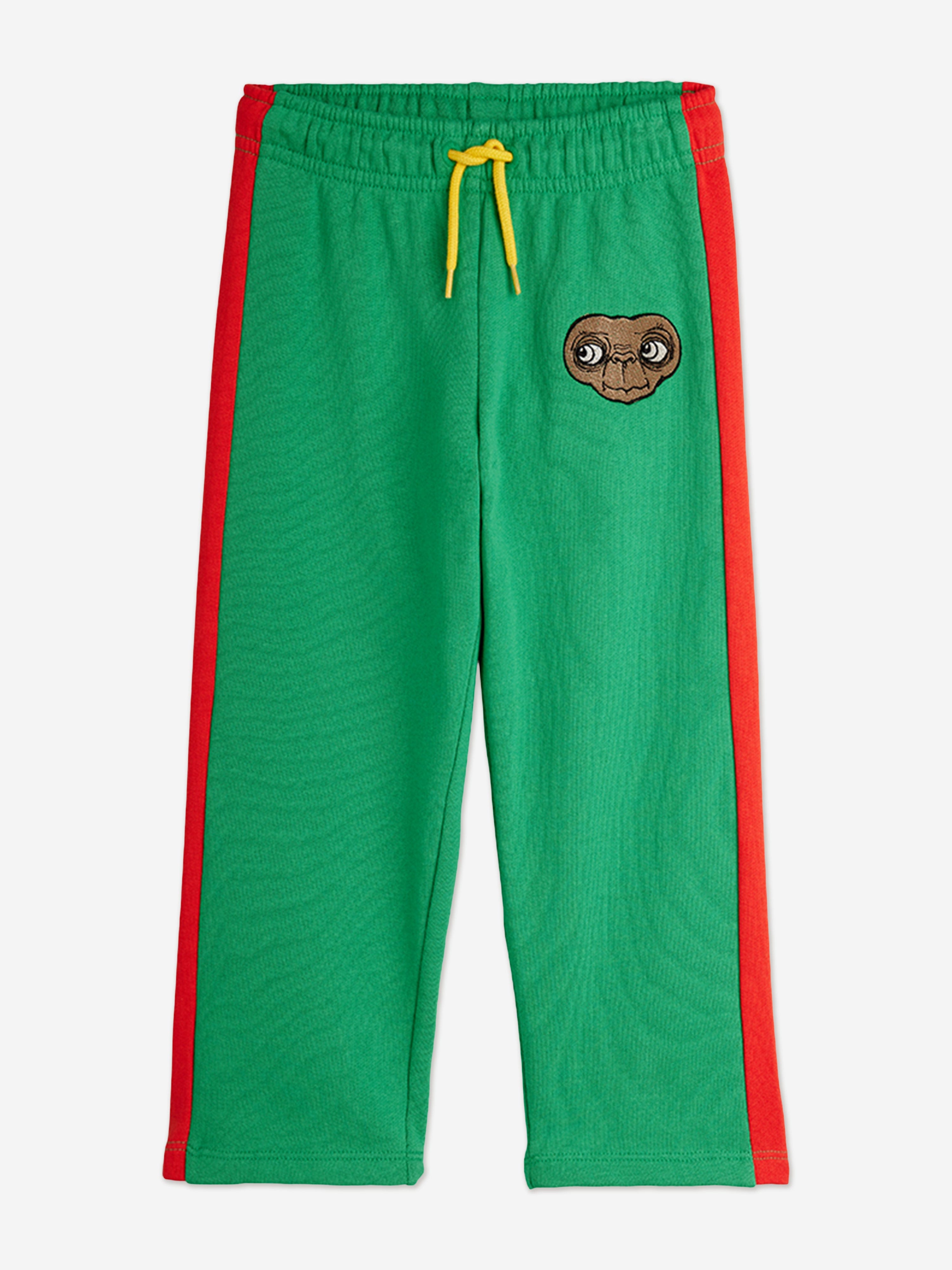 Mini Rodini Kids E.T. Embroidered Joggers in Green