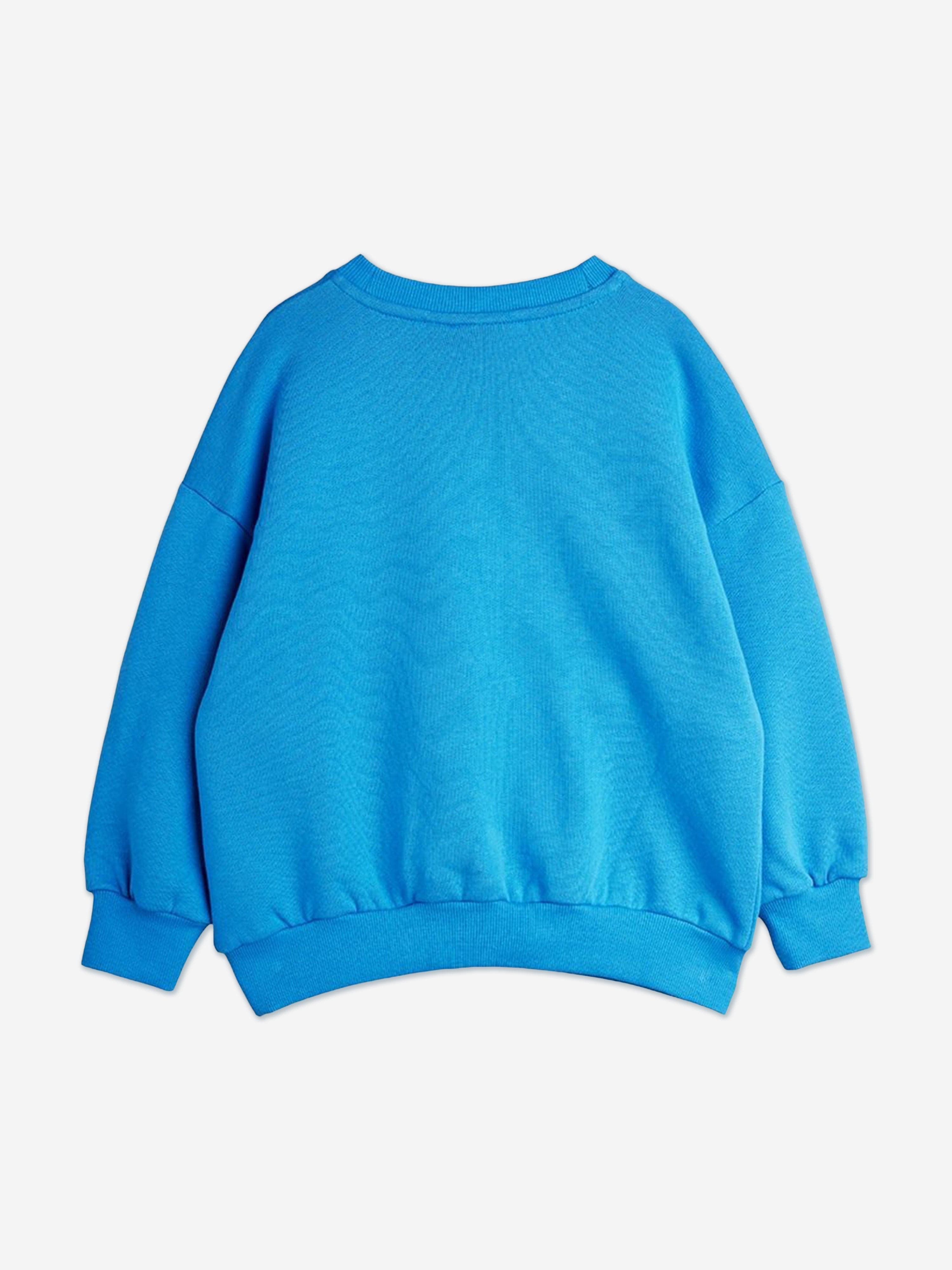 Mini Rodini Kids Panther Panel Sweatshirt in Blue