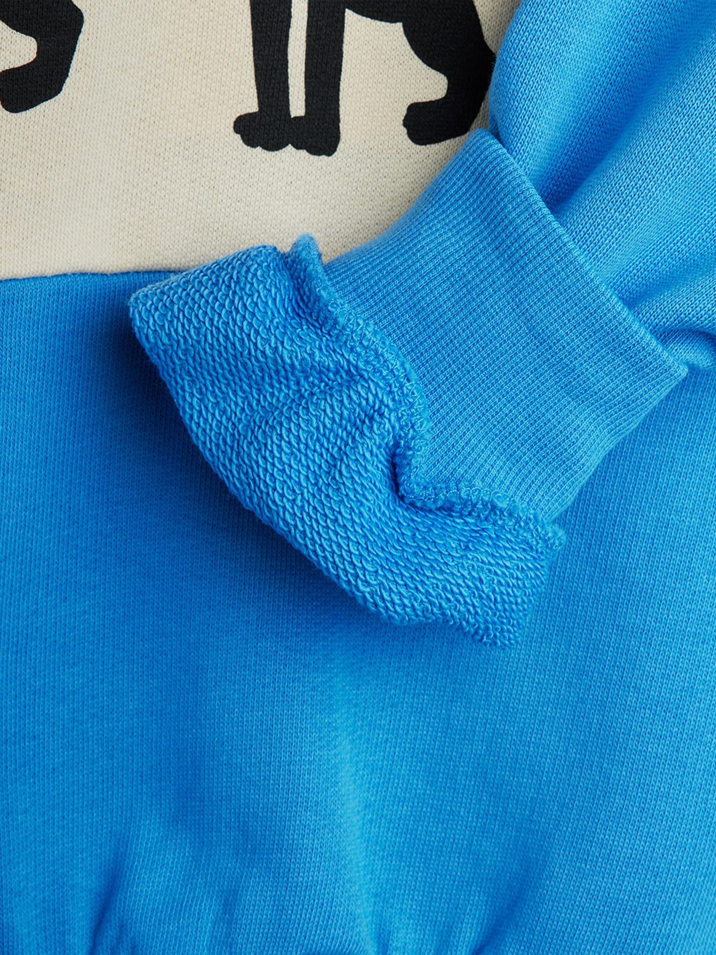 Mini Rodini Kids Panther Panel Sweatshirt in Blue