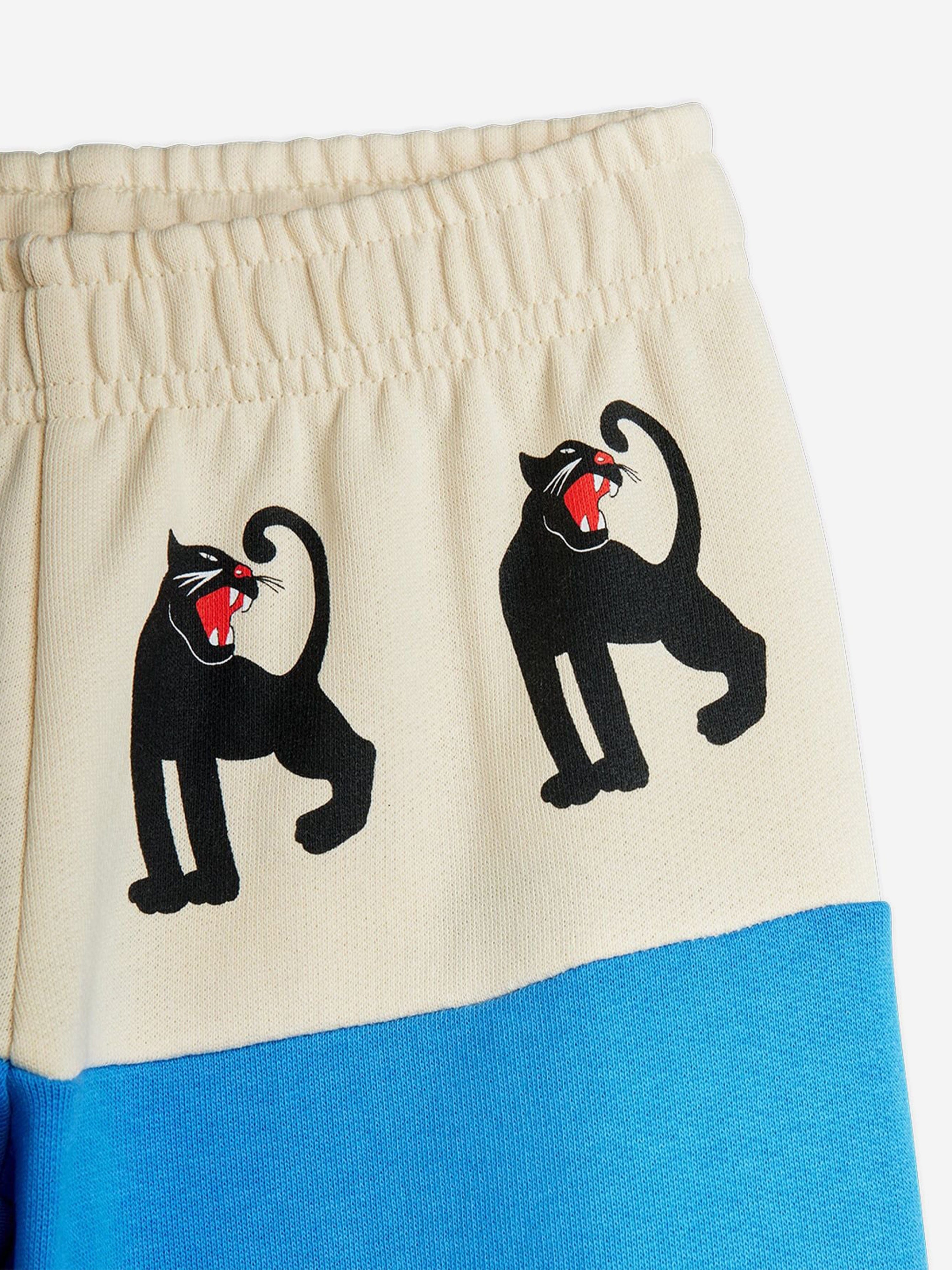 Mini Rodini Kids Panther Panel Joggers in Blue