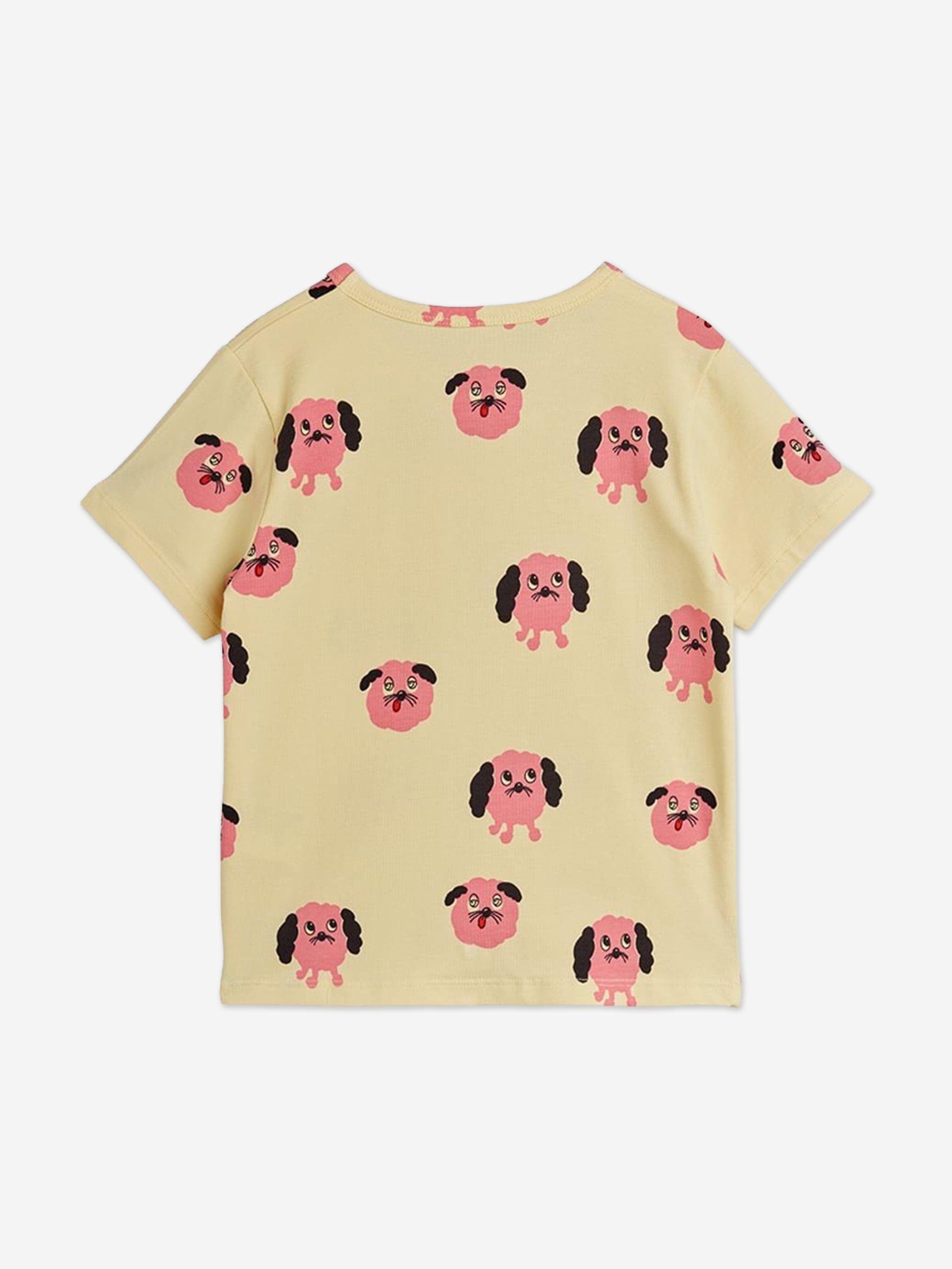 Mini Rodini Baby Girls Doggies AOP T-Shirt in Yellow