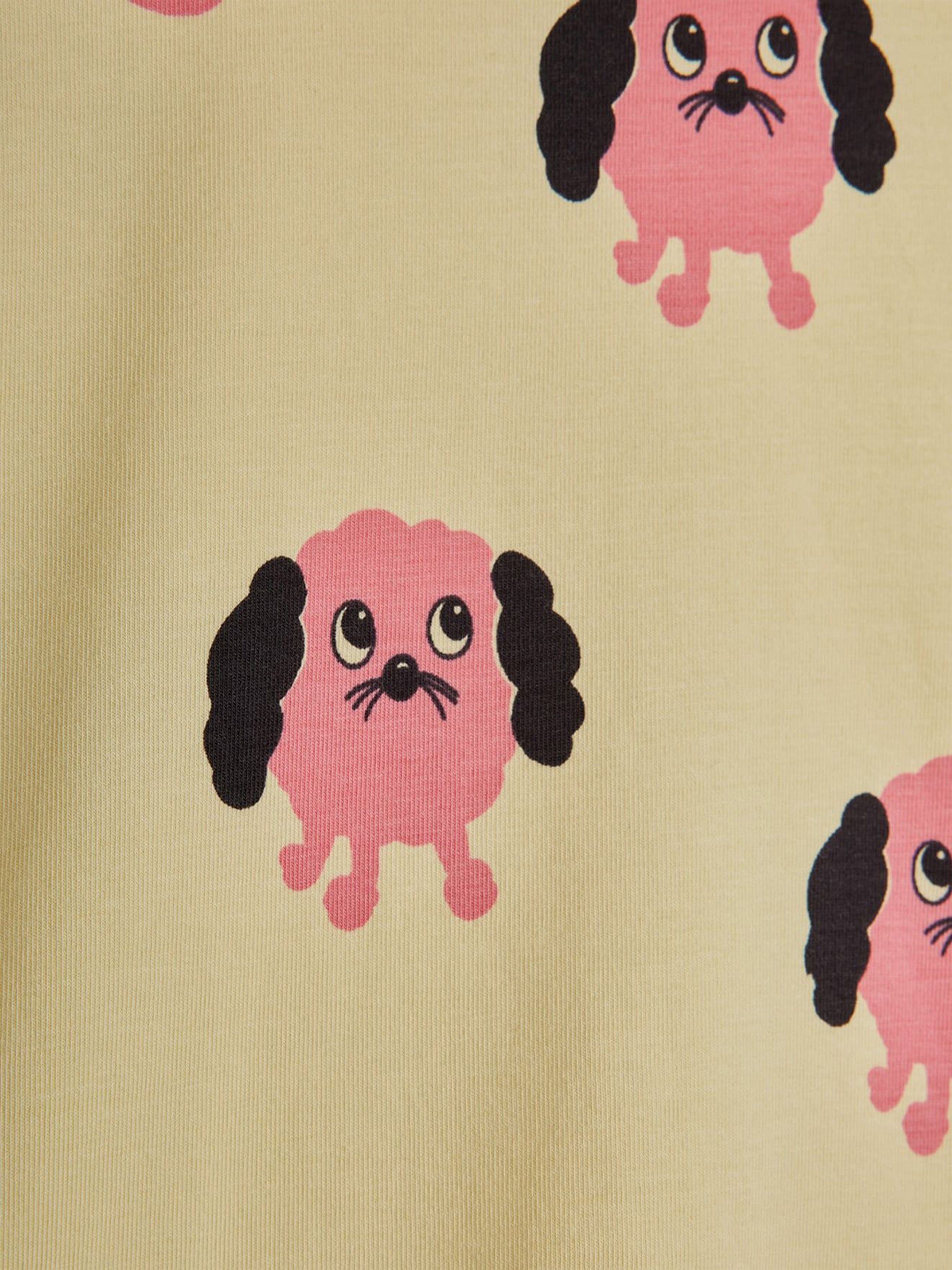 Mini Rodini Baby Girls Doggies AOP T-Shirt in Yellow
