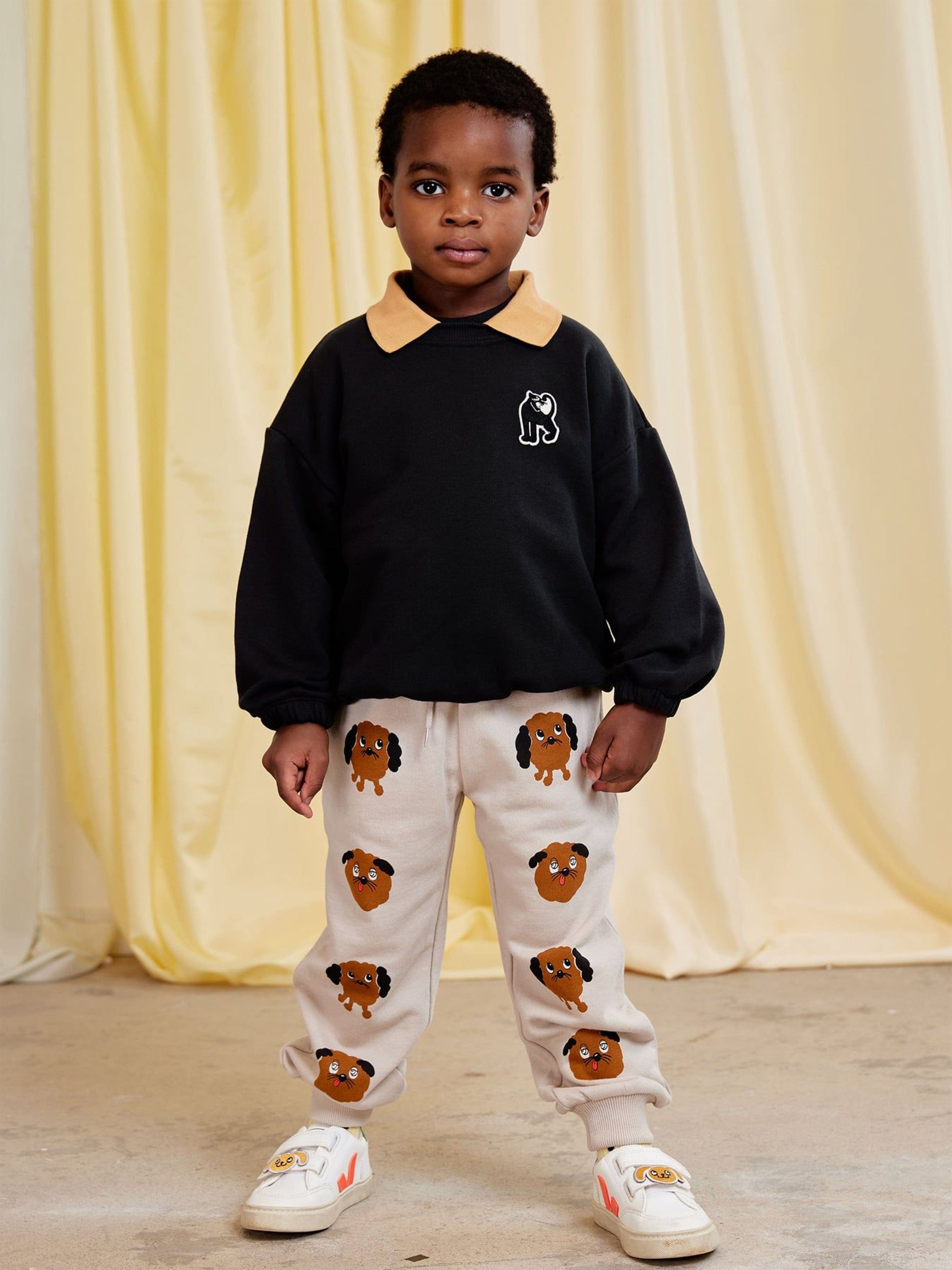 Mini Rodini Kids Doggies Joggers in Beige