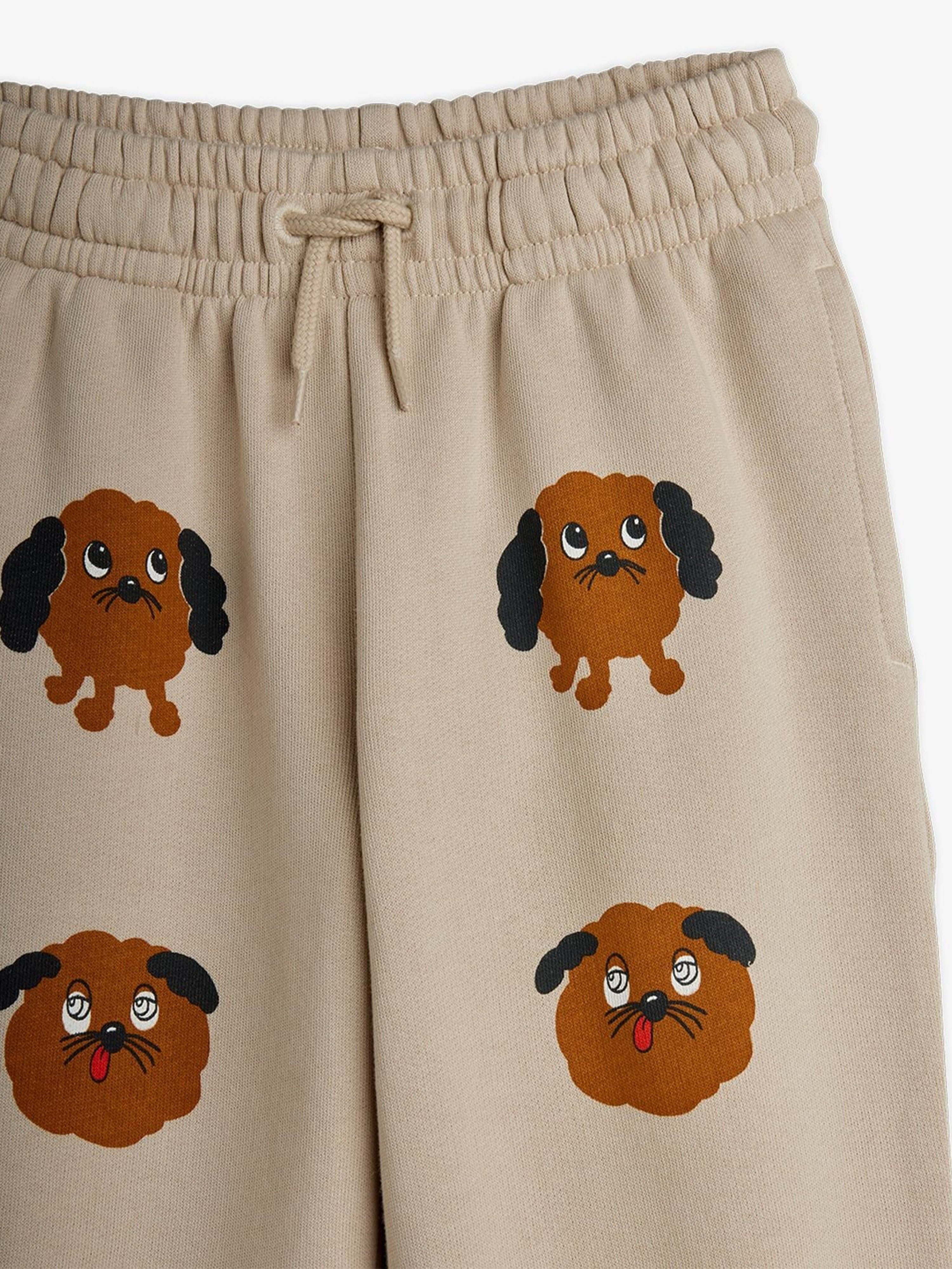 Mini Rodini Kids Doggies Joggers in Beige