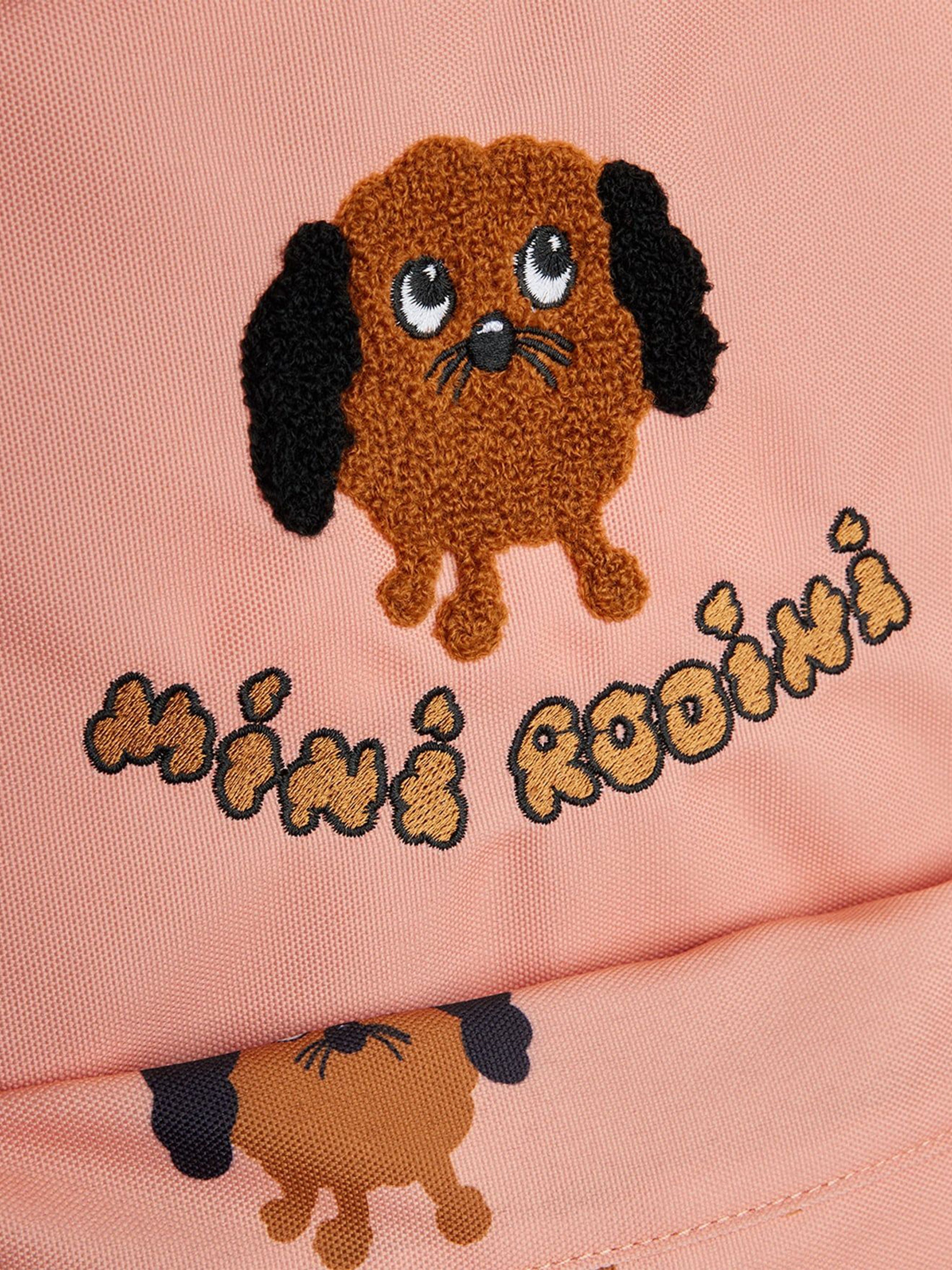 Mini Rodini Girls Doggies AOP Backpack in Pink (40cm)
