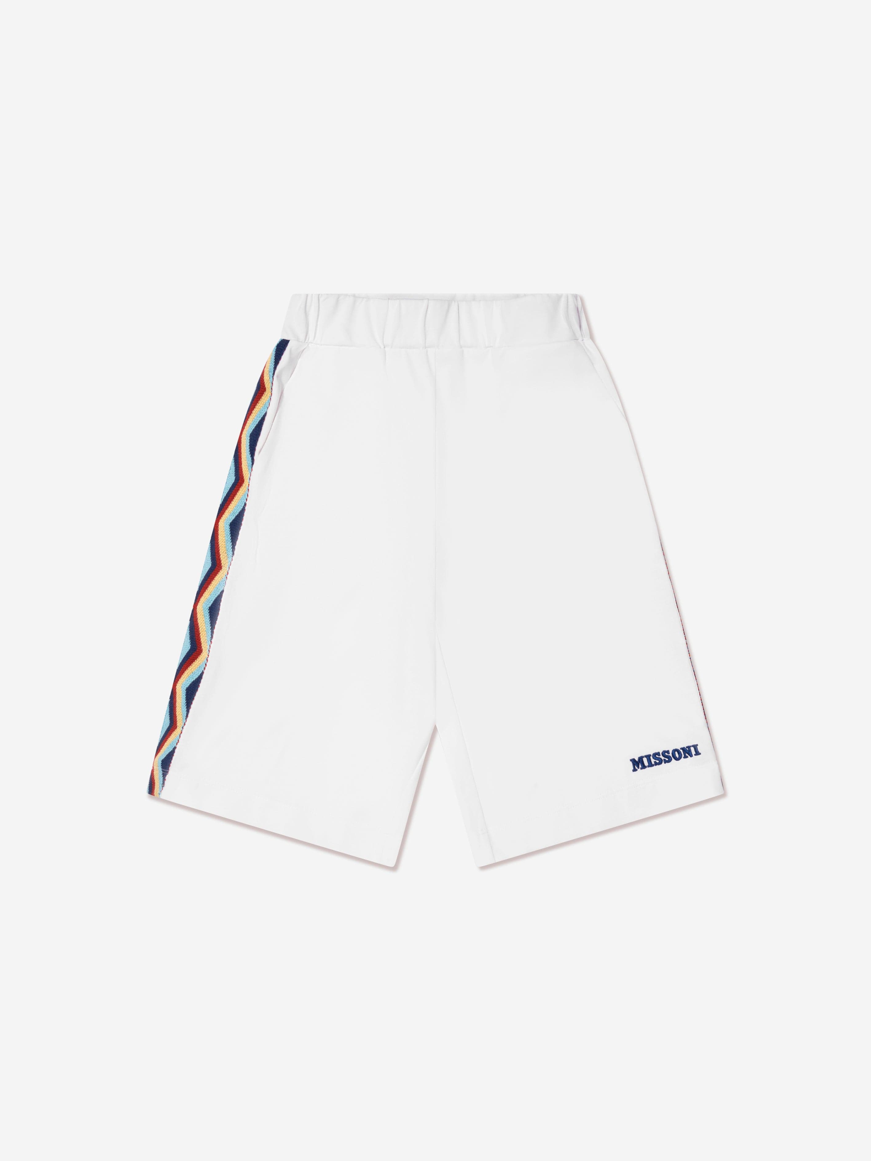 Missoni Boys Logo Jersey Shorts in White