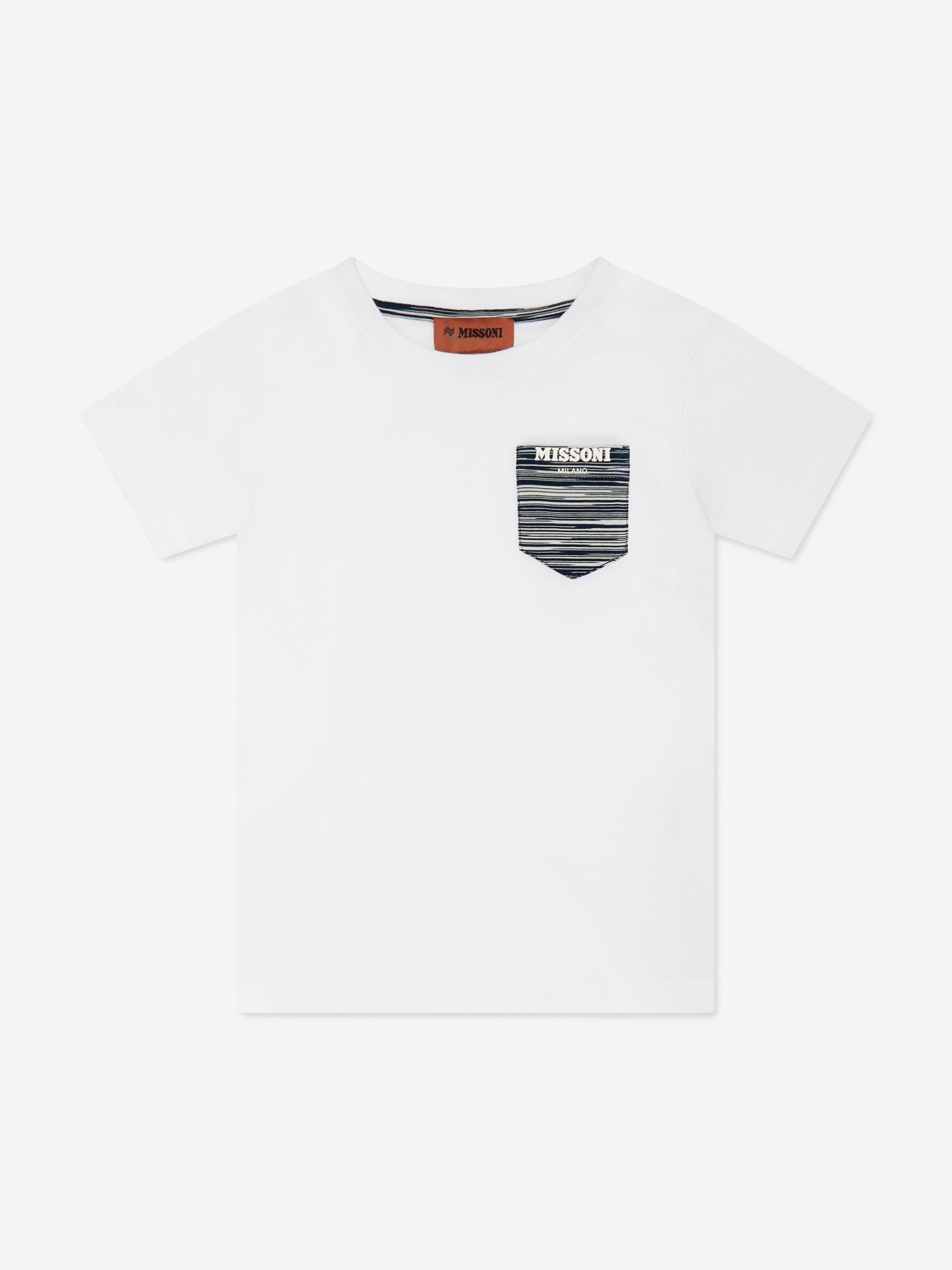 Missoni Boys Logo Pocket T-Shirt in White