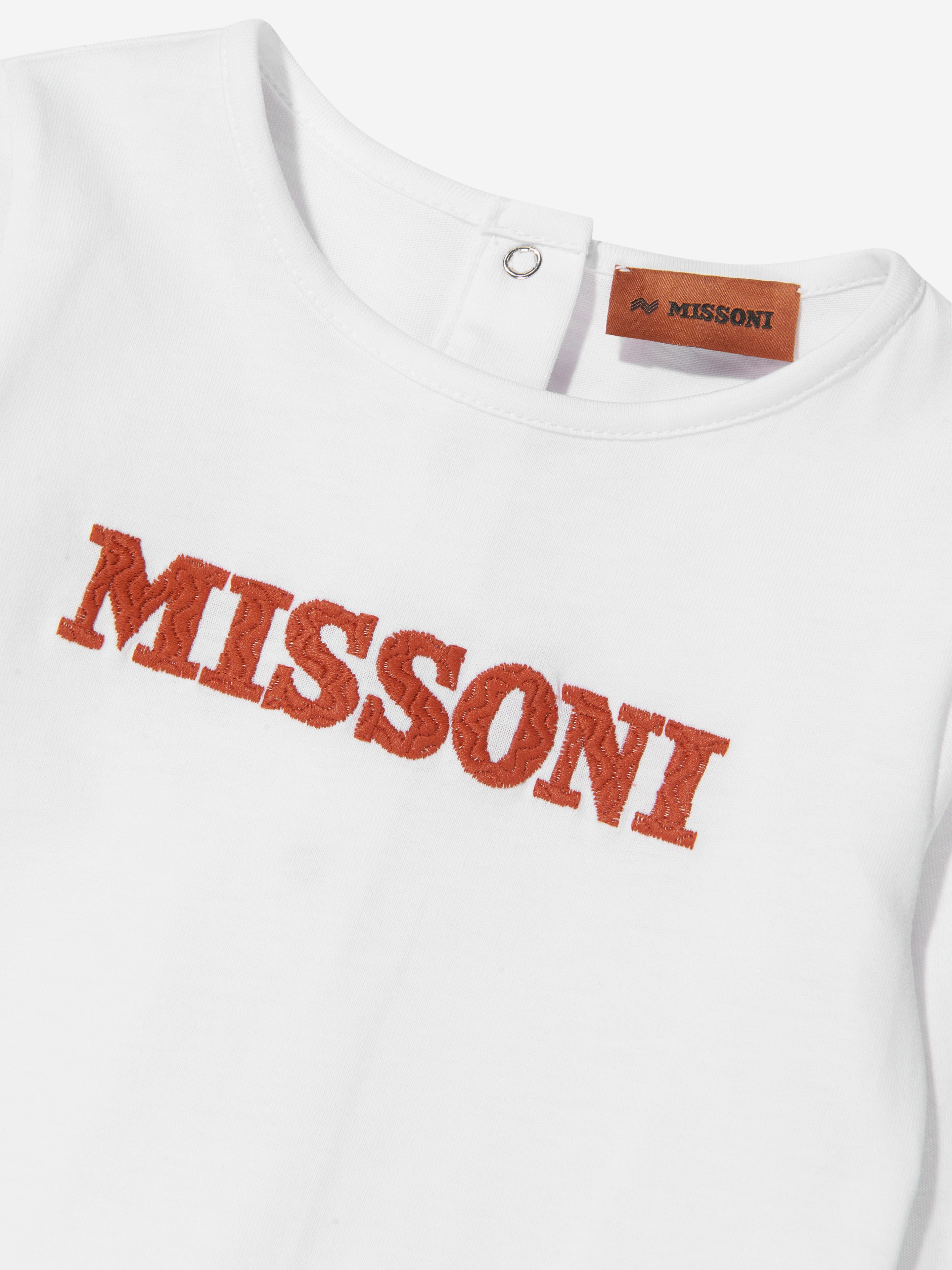 Missoni Baby Logo Babygrow Gift Set in White