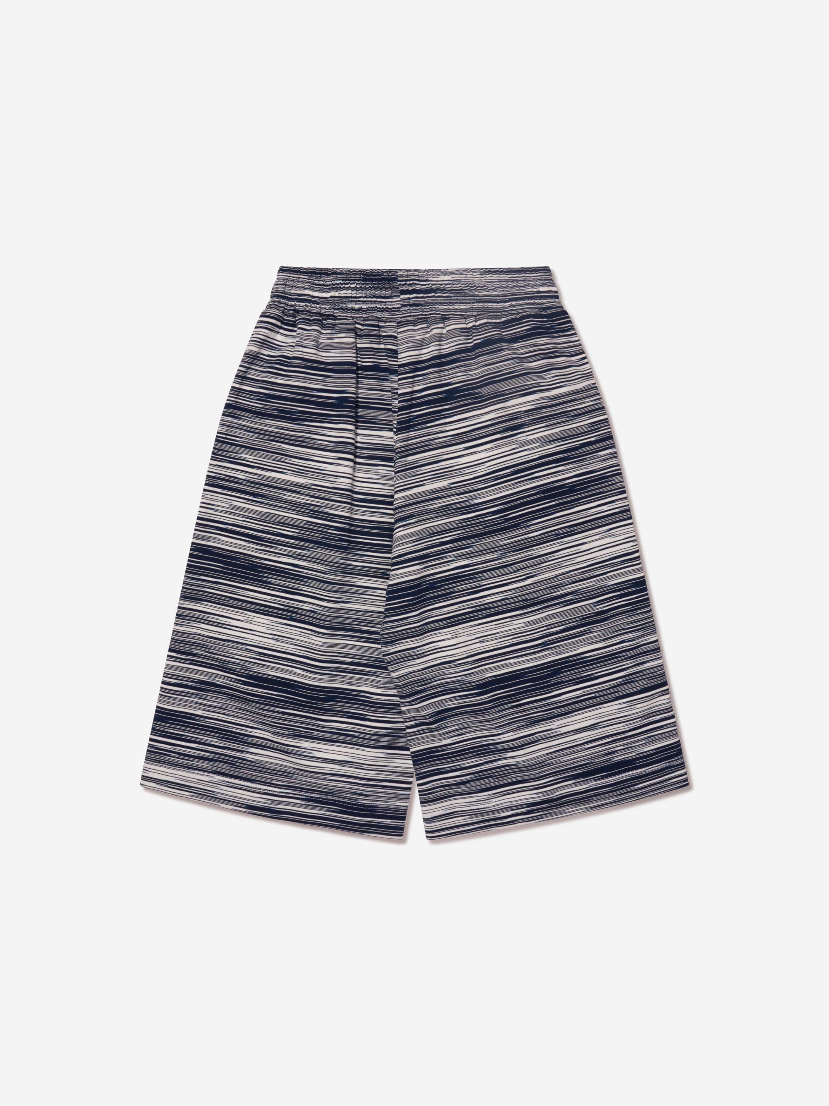 Missoni Boys Striped Jersey Shorts in Blue