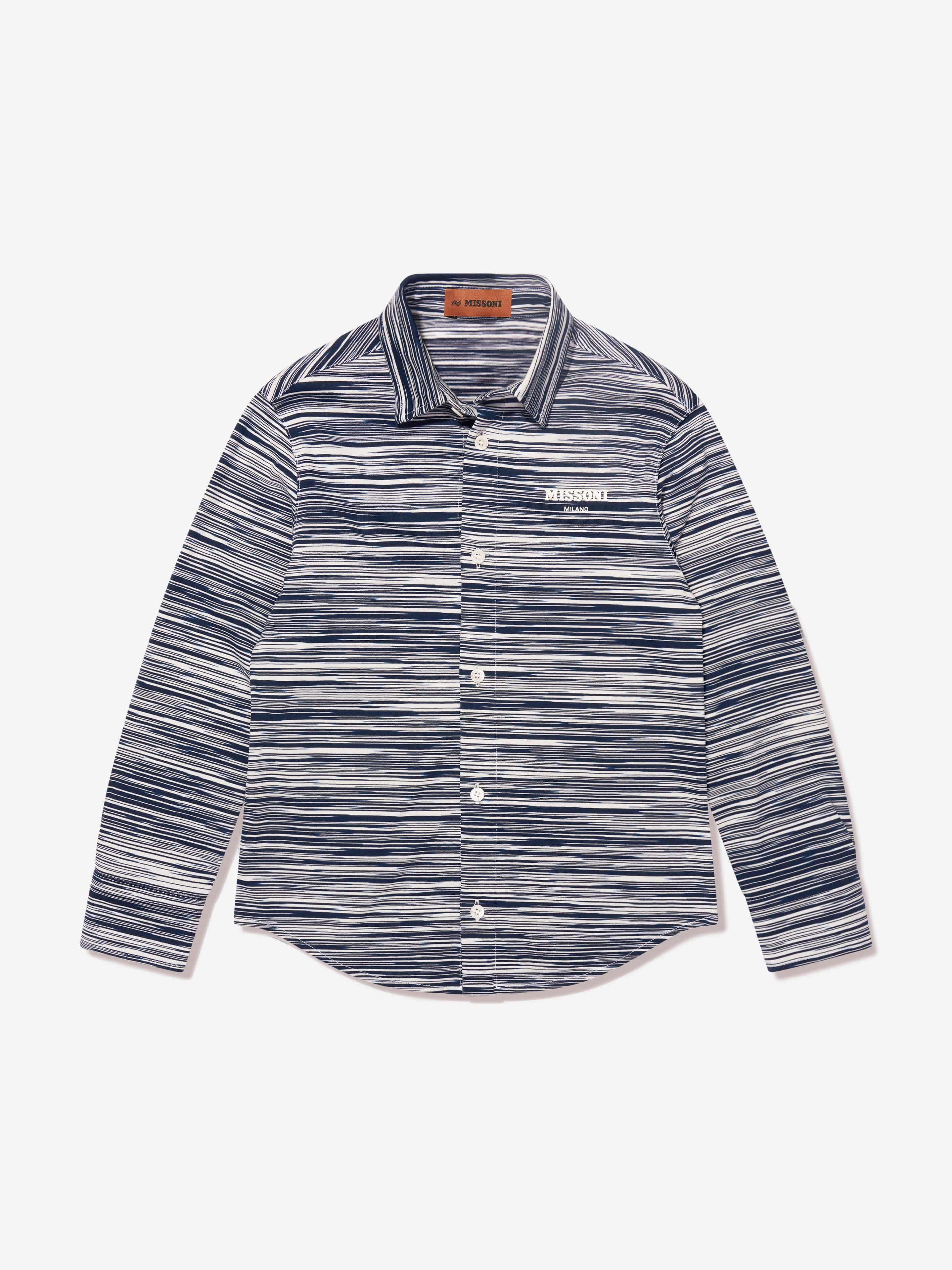 Missoni Boys Long Sleeve Shirt in Blue