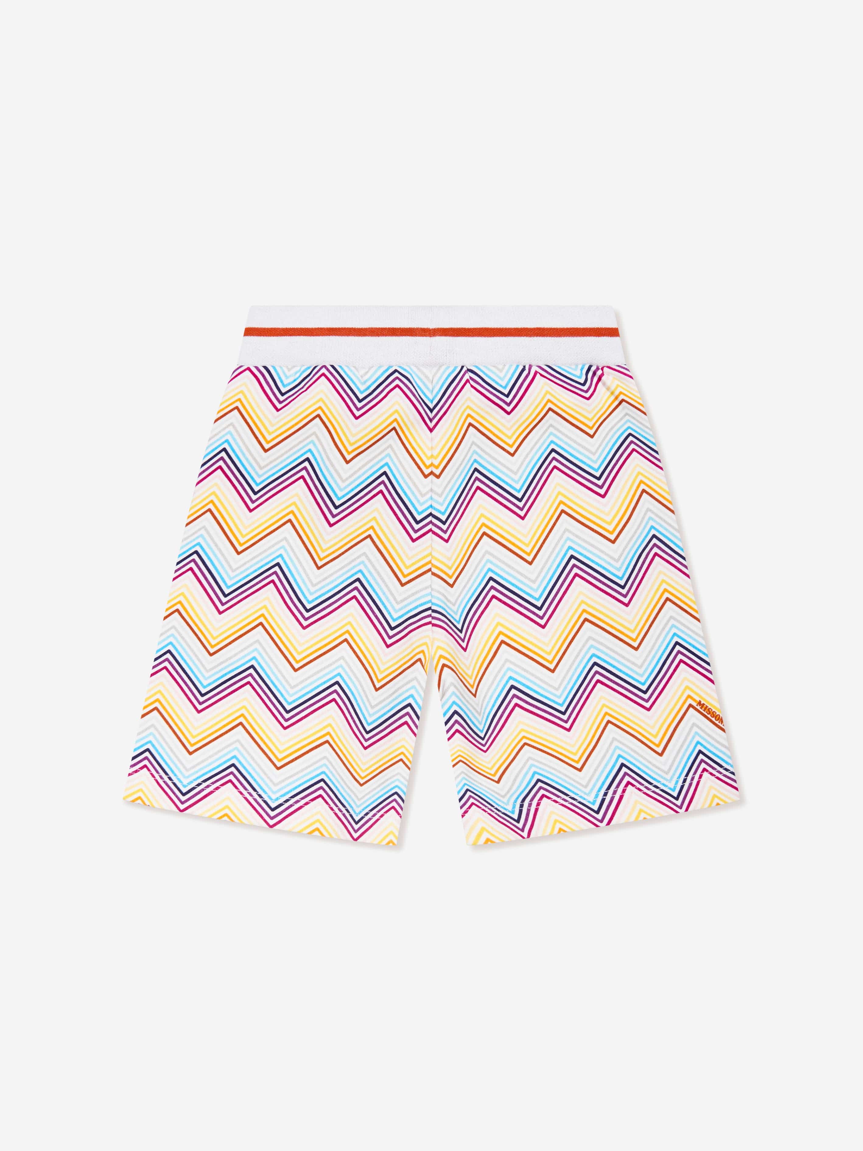 Missoni Girls Zig Zag Jersey Shorts in Multicolour