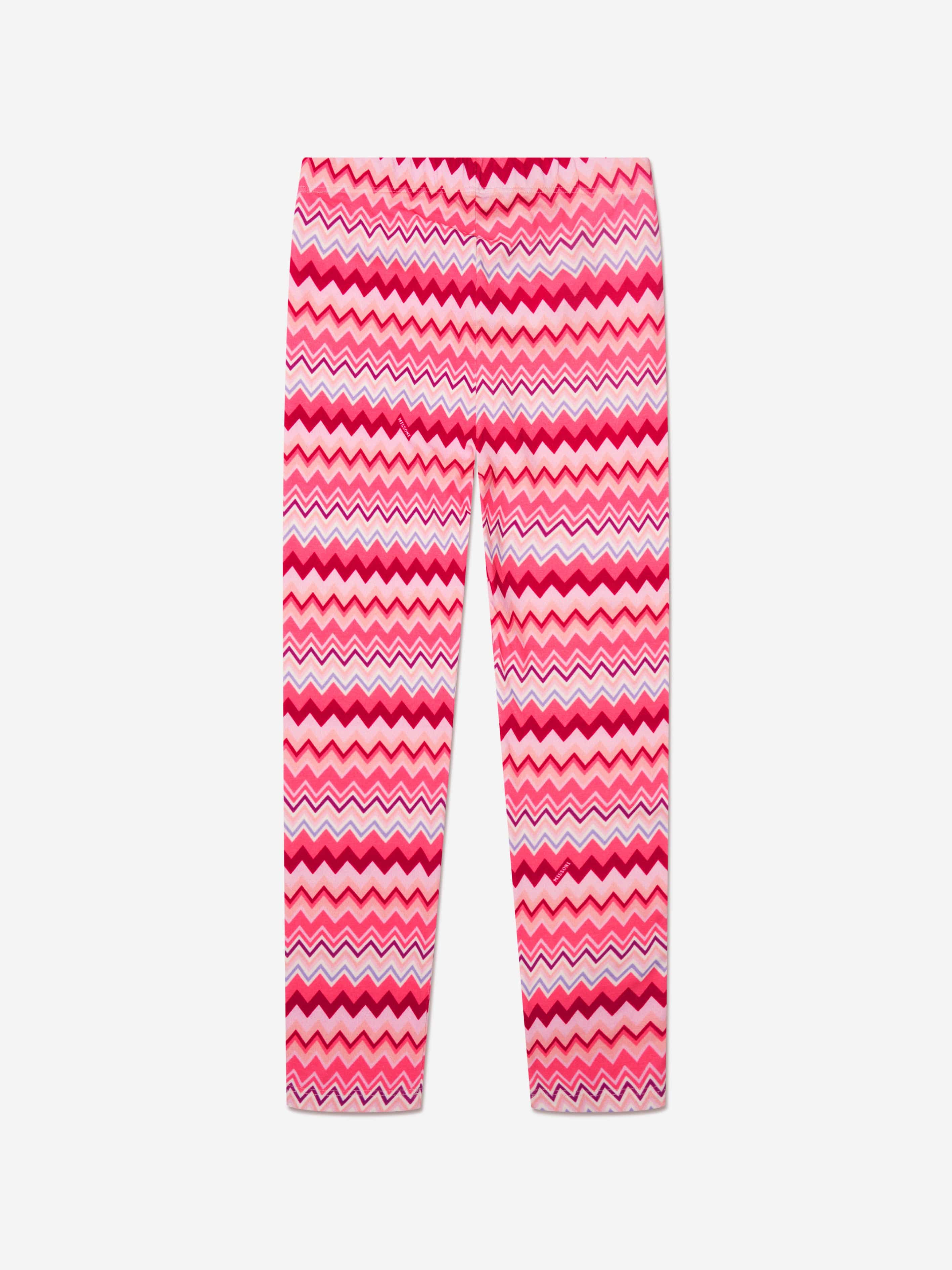 Missoni Girls Zig Zag Leggings in Pink