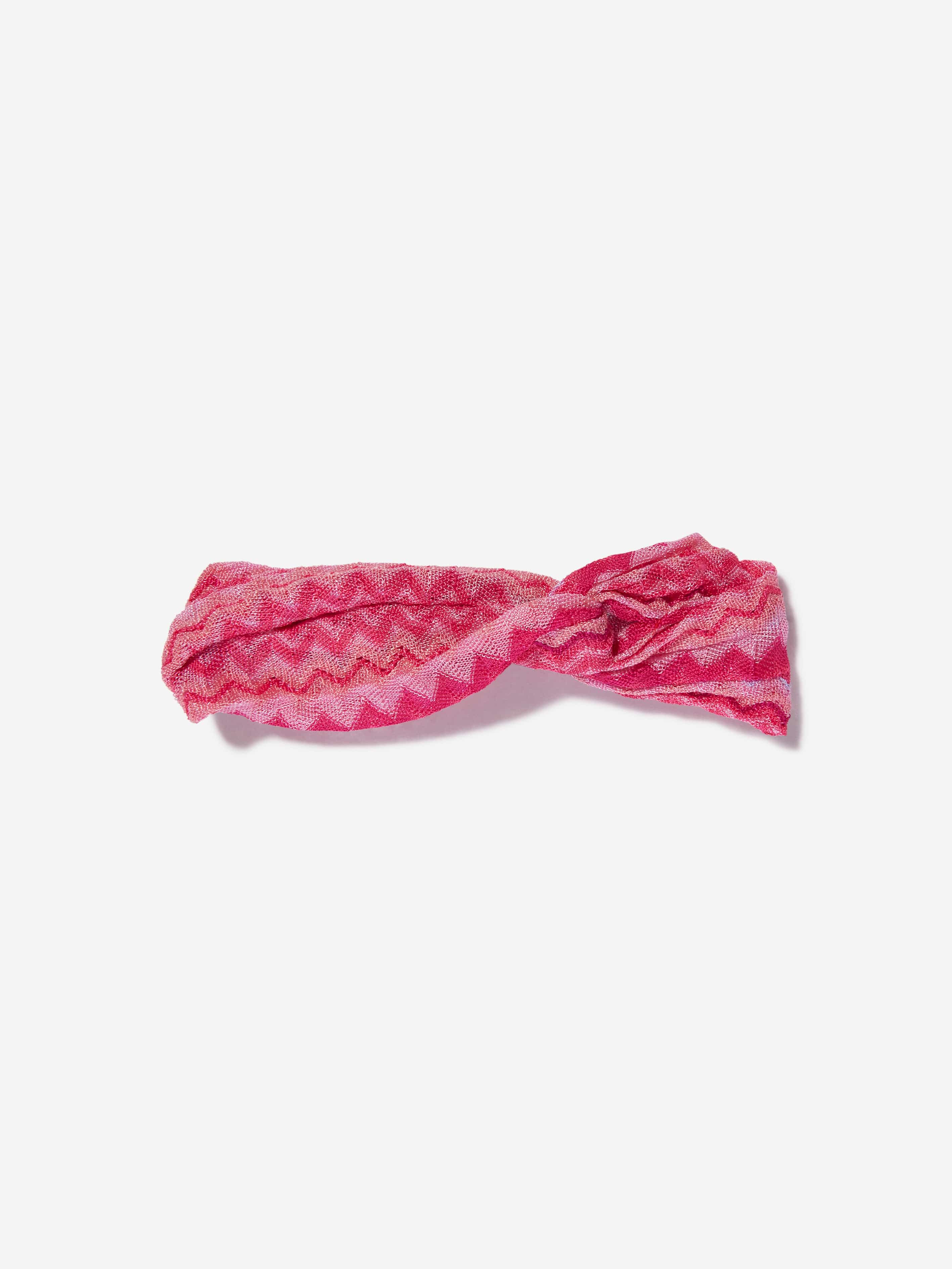 Missoni Girls Zig Zag Headband in Pink