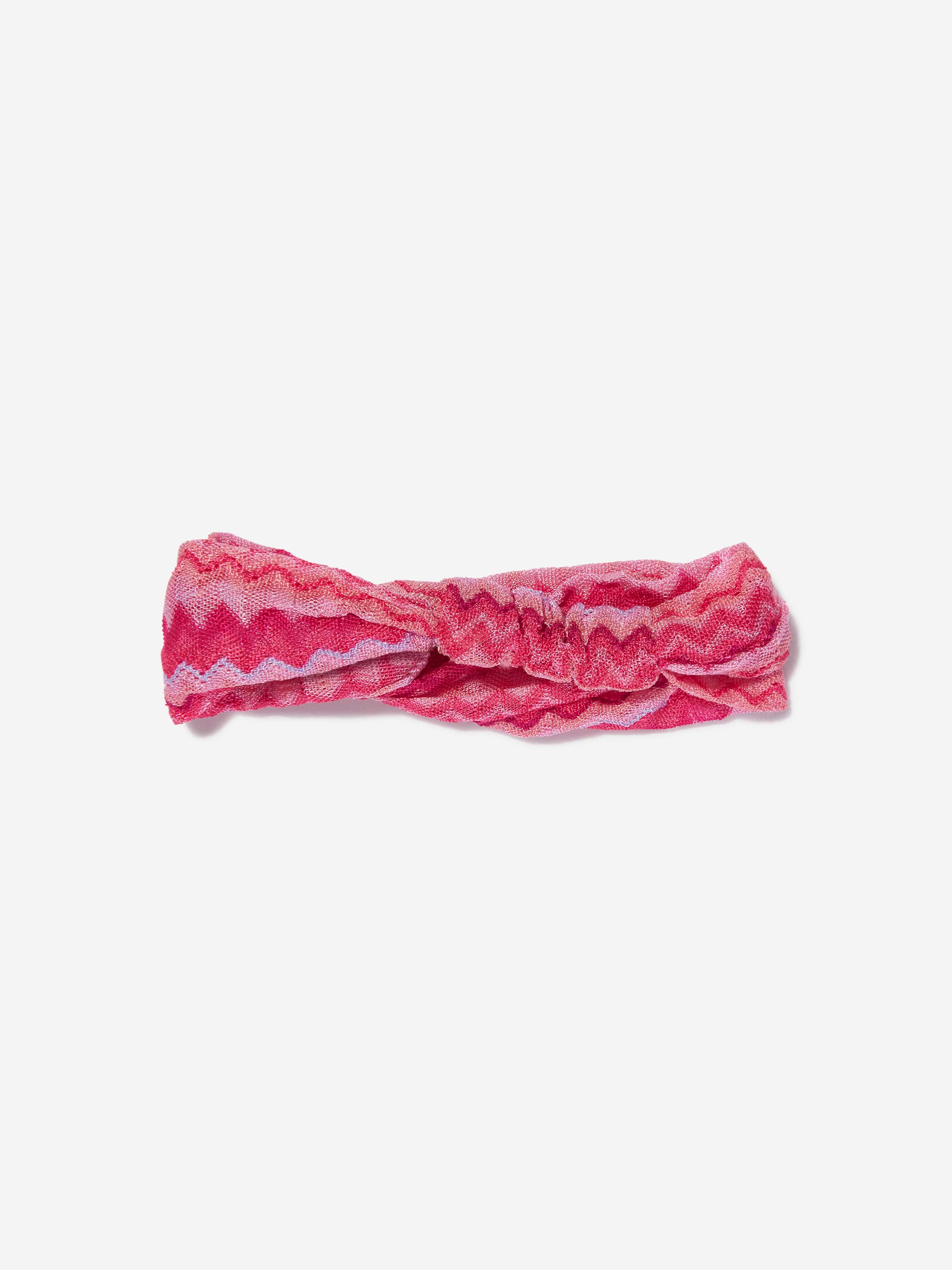 Missoni Girls Zig Zag Headband in Pink