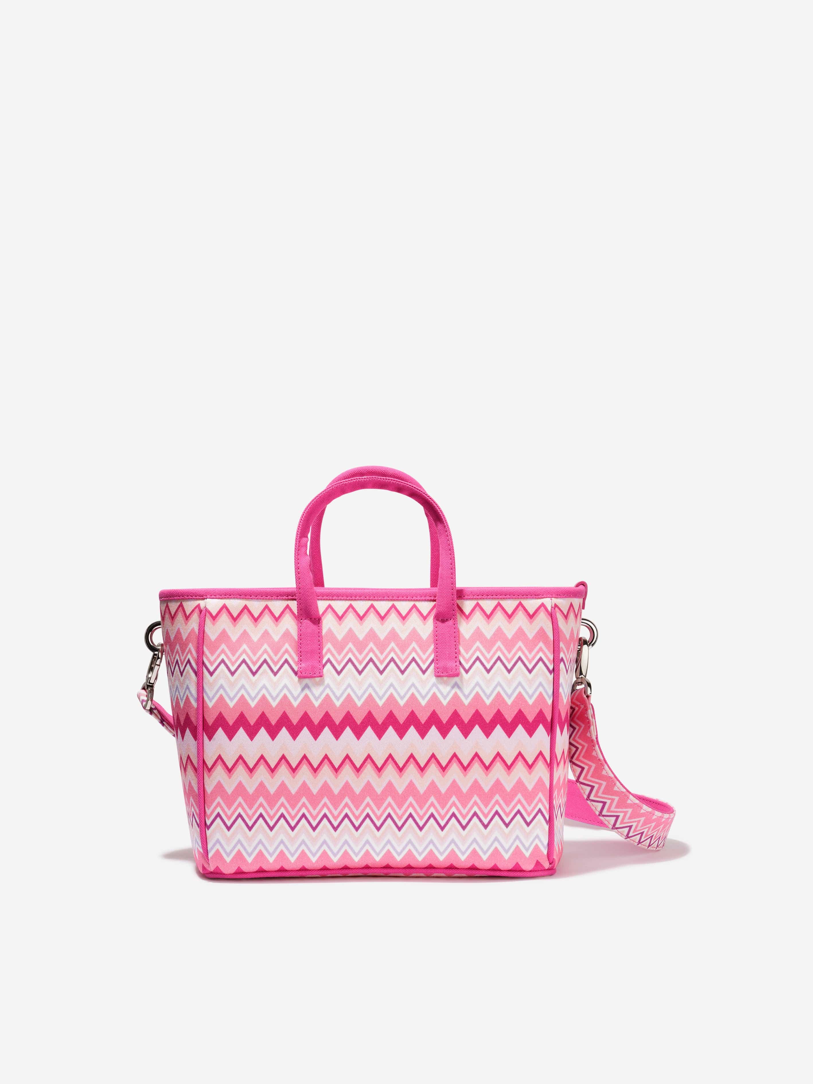 Missoni Girls Zig Zag Shoulder Bag in Pink