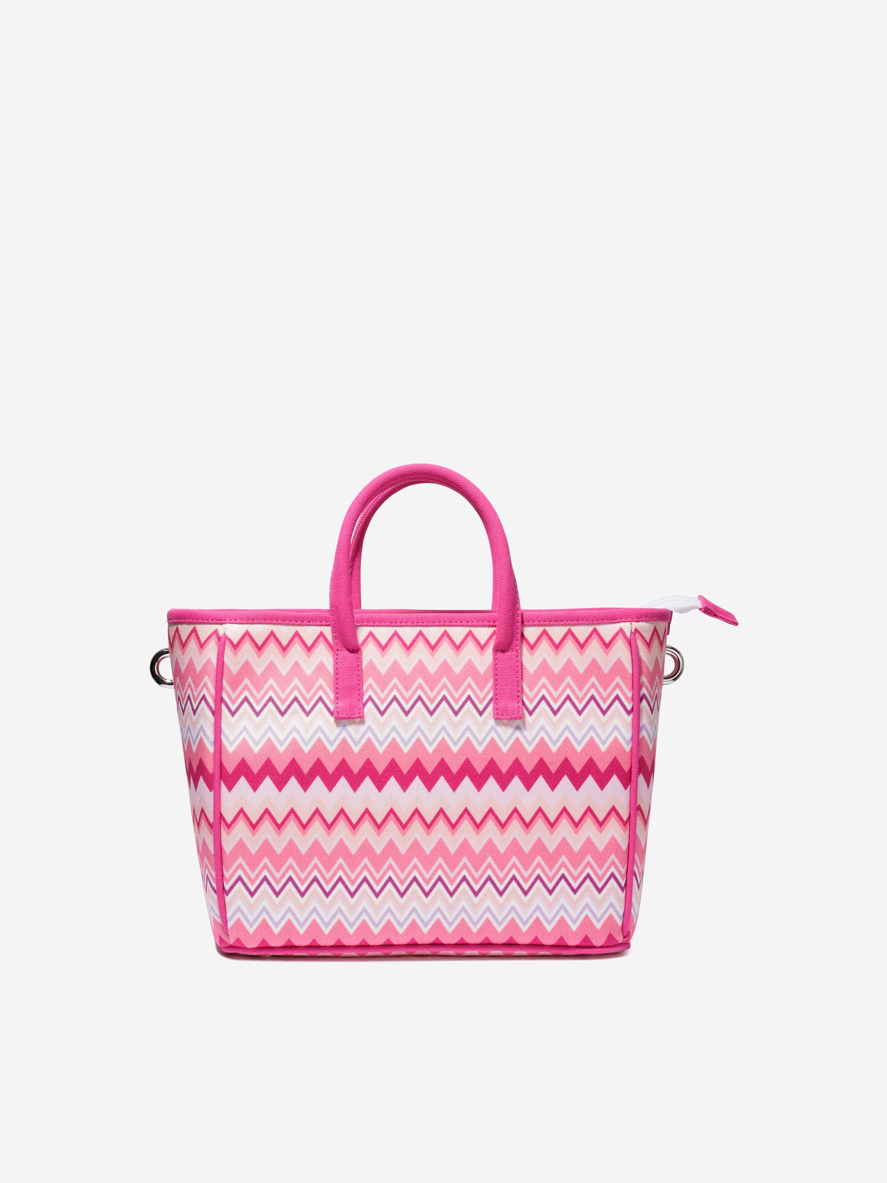 Missoni Girls Zig Zag Shoulder Bag in Pink