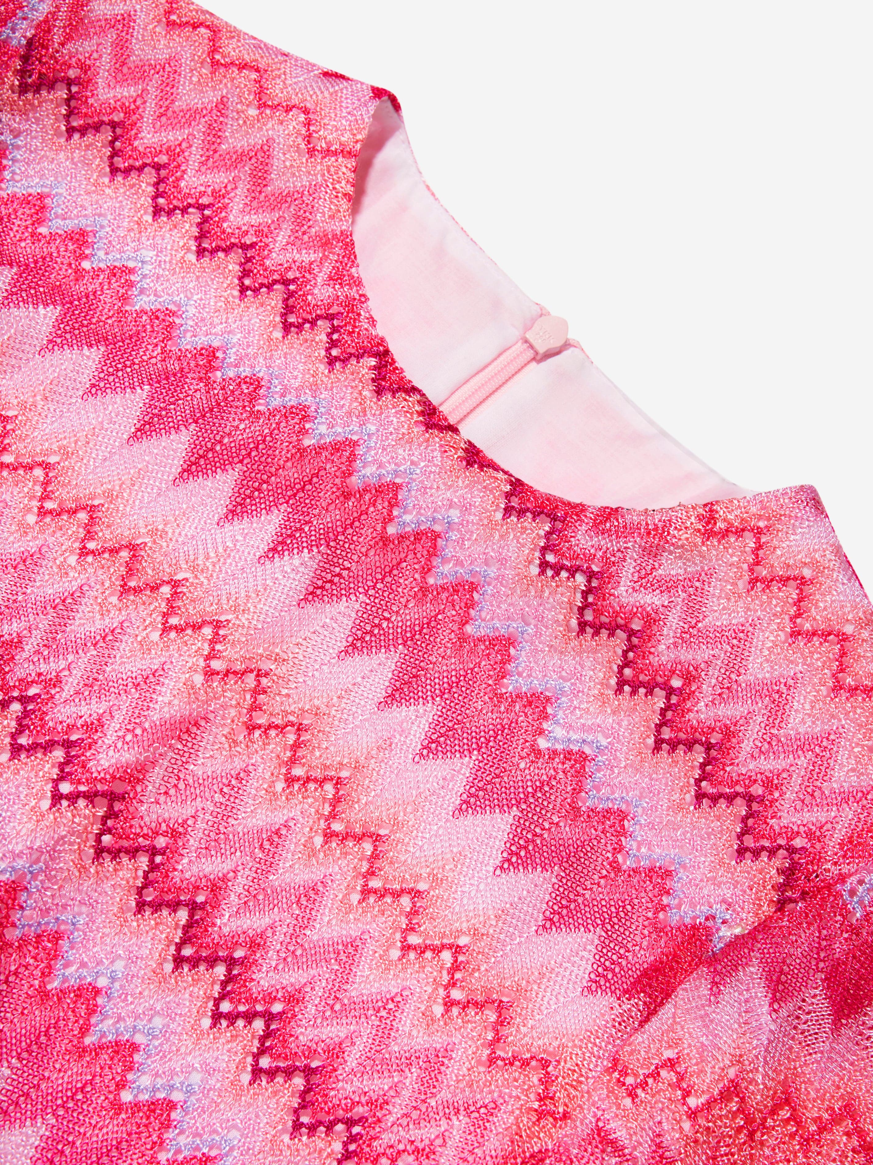 Missoni Girls Zig Zag Top in Pink