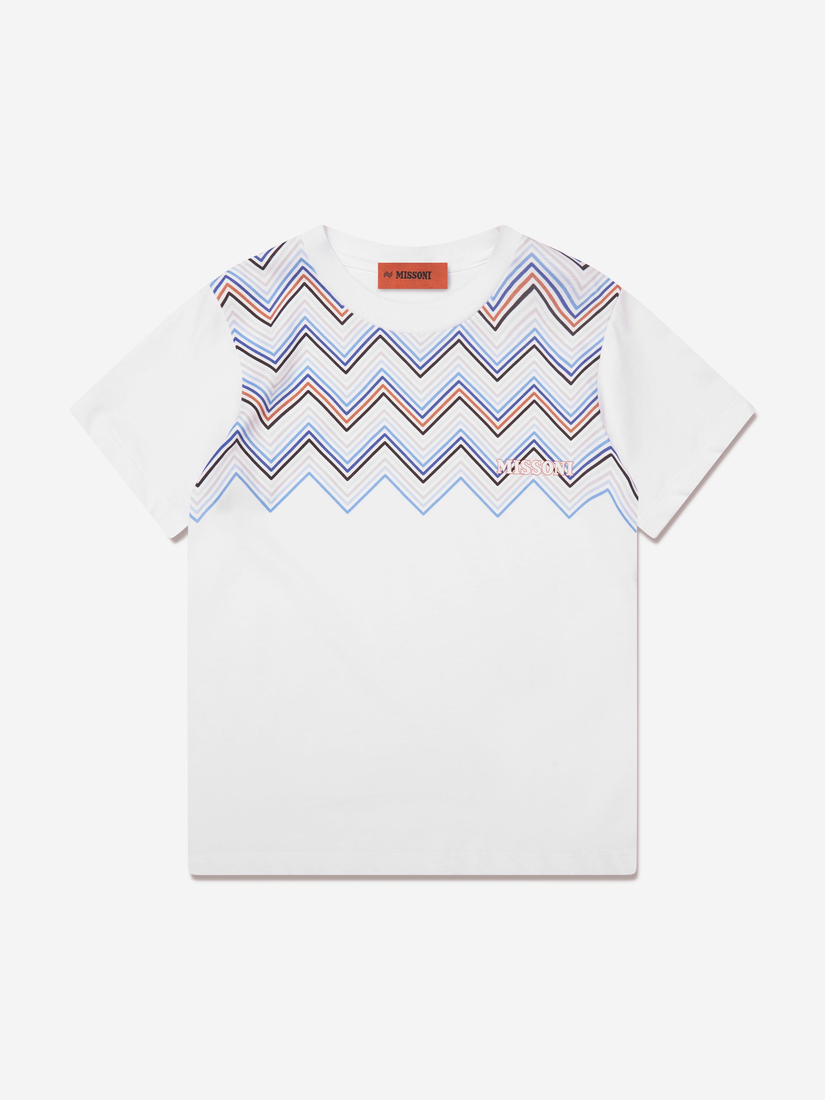 Missoni Boys Zig Zag T-Shirt in White