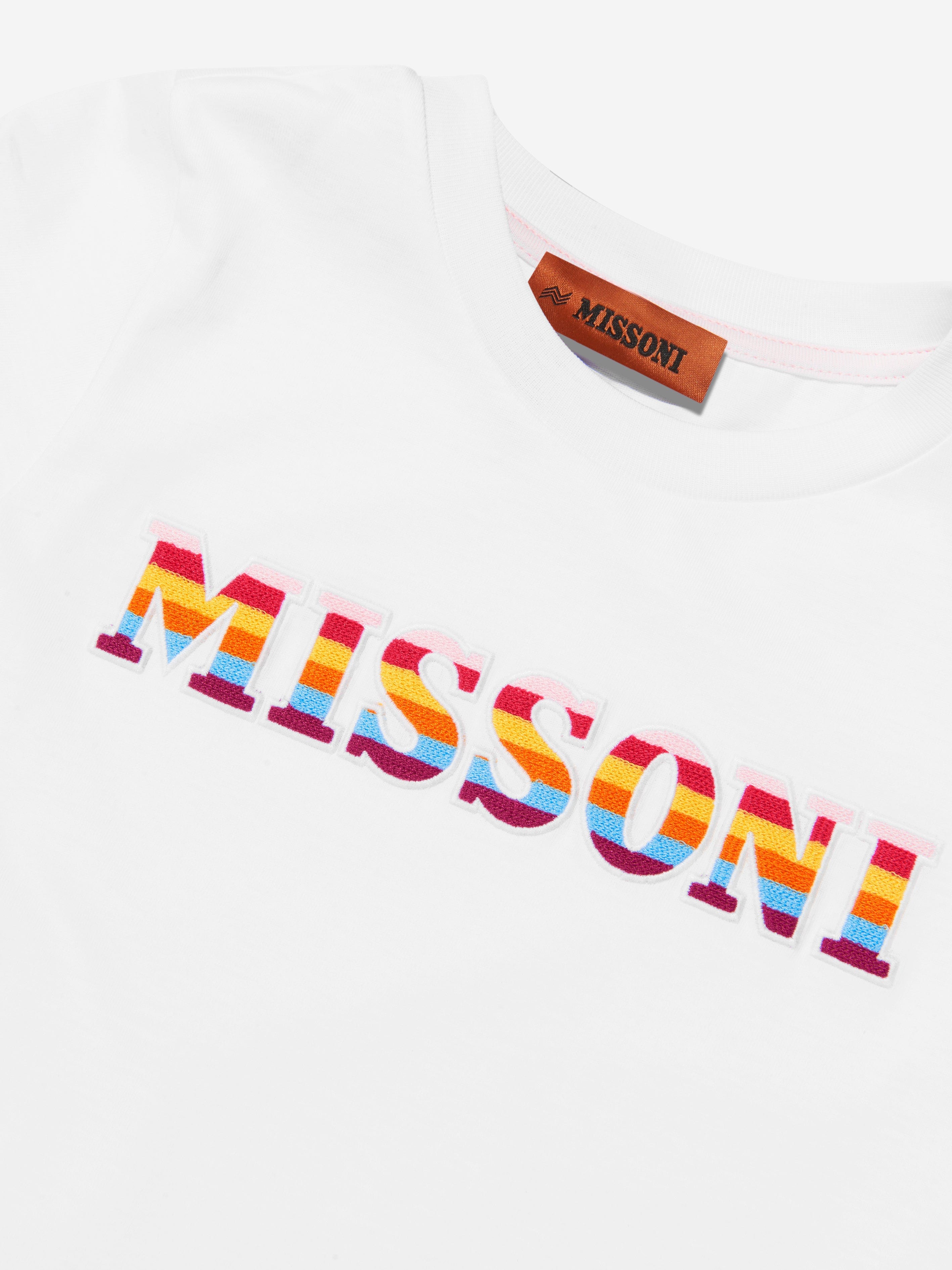 Missoni Girls Logo T-Shirt in White