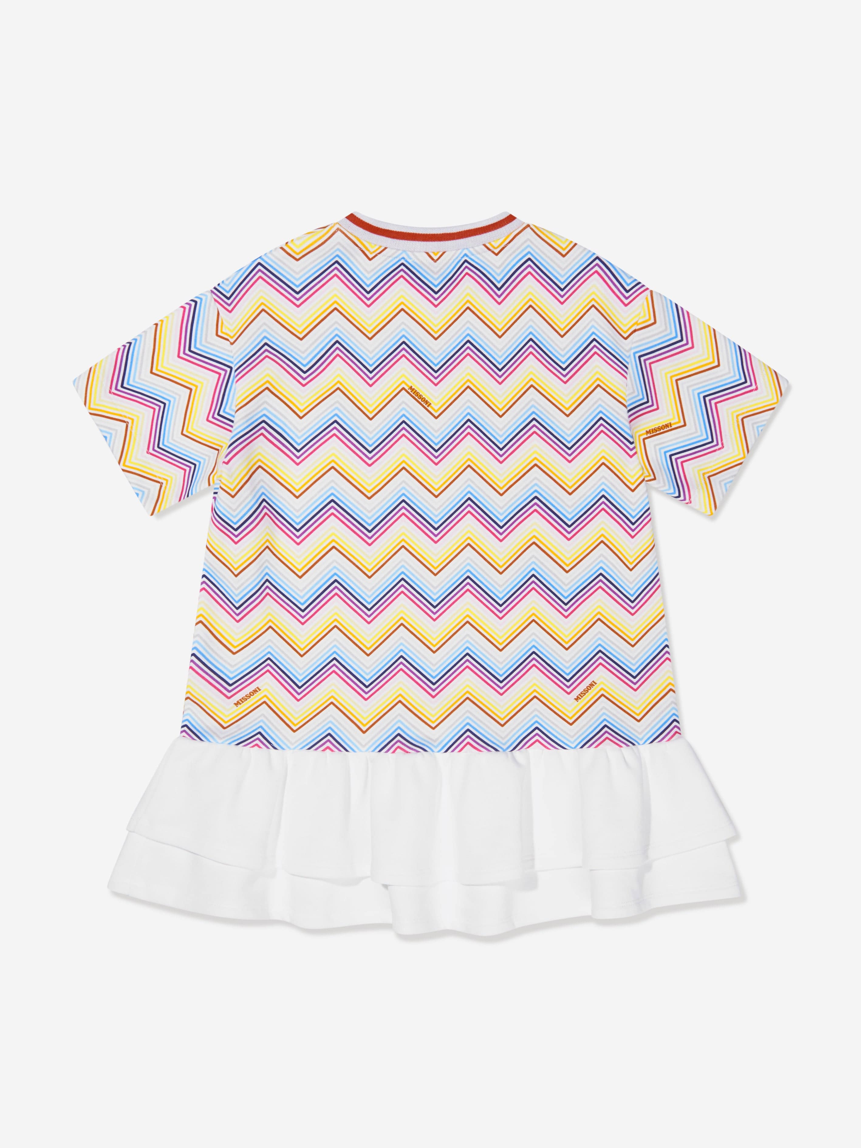 Missoni Girls Zig Zag Jersey Dress in Multicolour