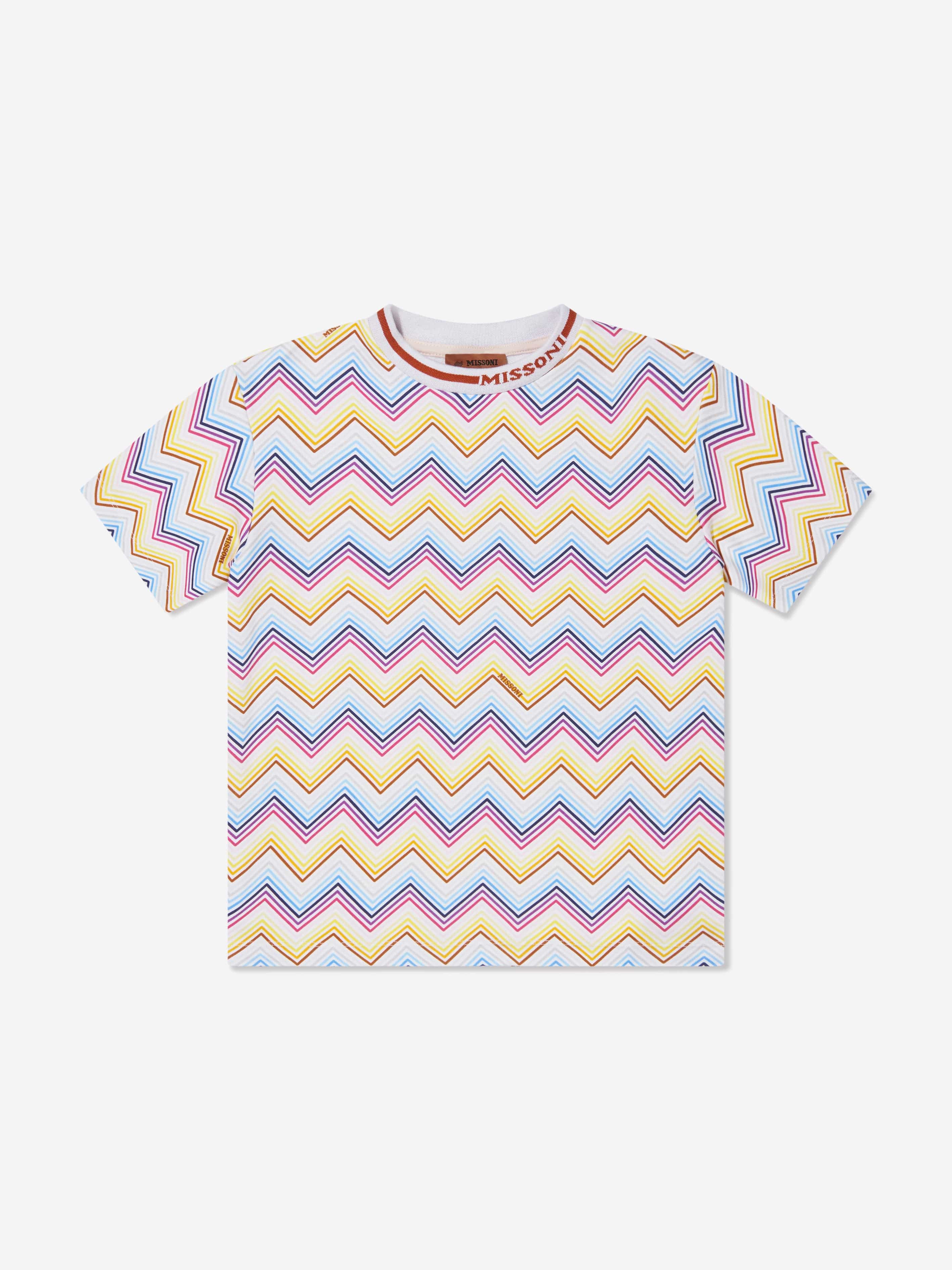 Missoni Girls Zig Zag T-Shirt in Multicolour