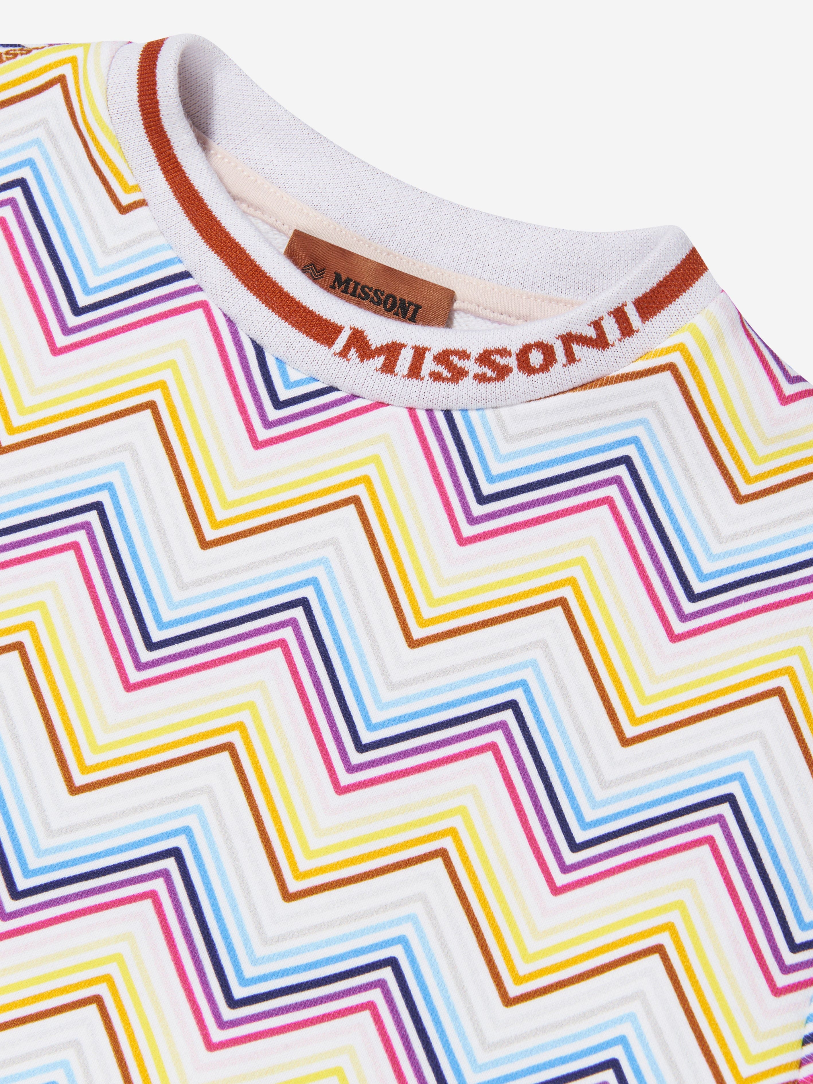 Missoni Girls Zig Zag T-Shirt in Multicolour