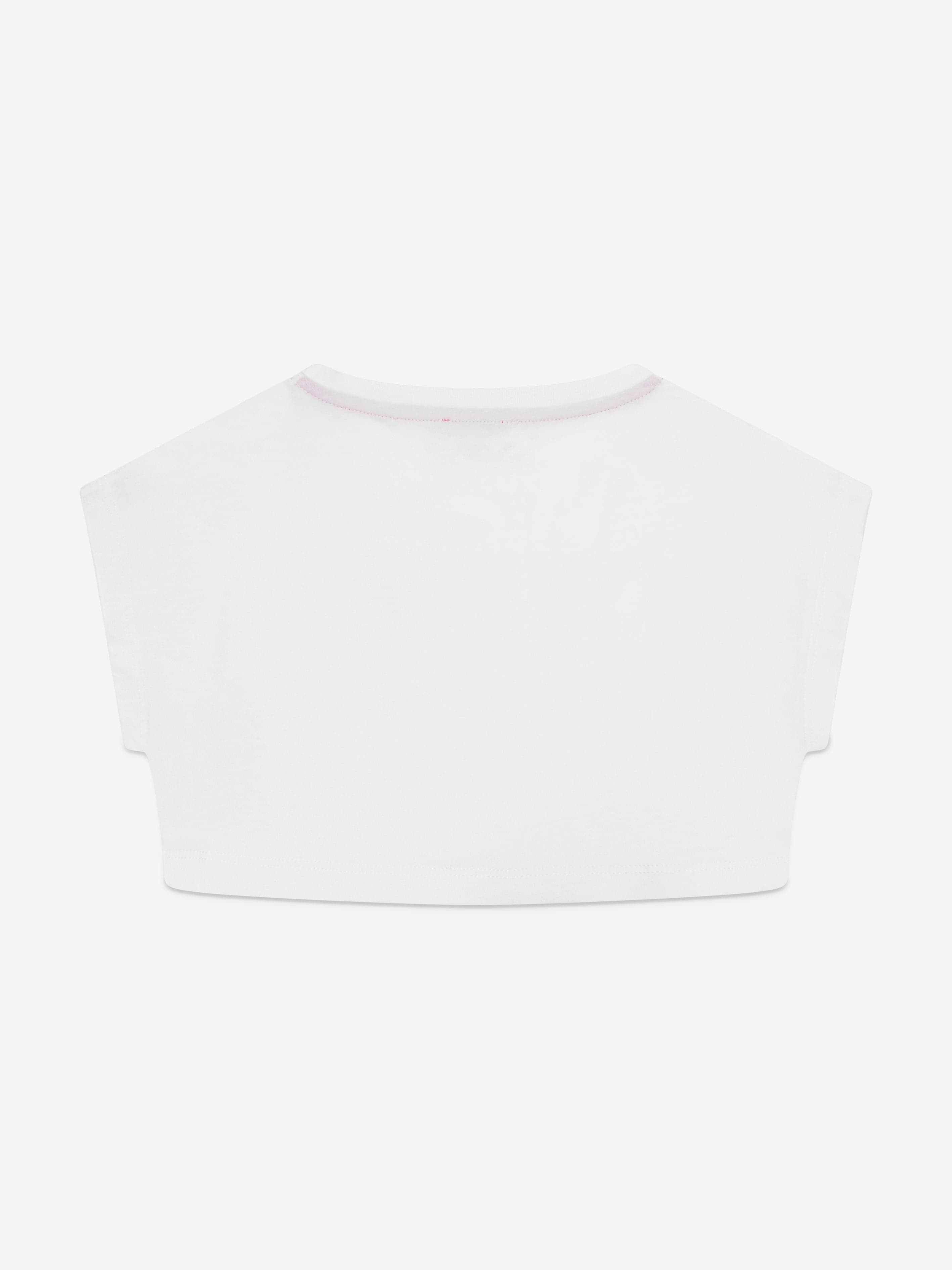 Missoni Girls Logo T-Shirt Top in White