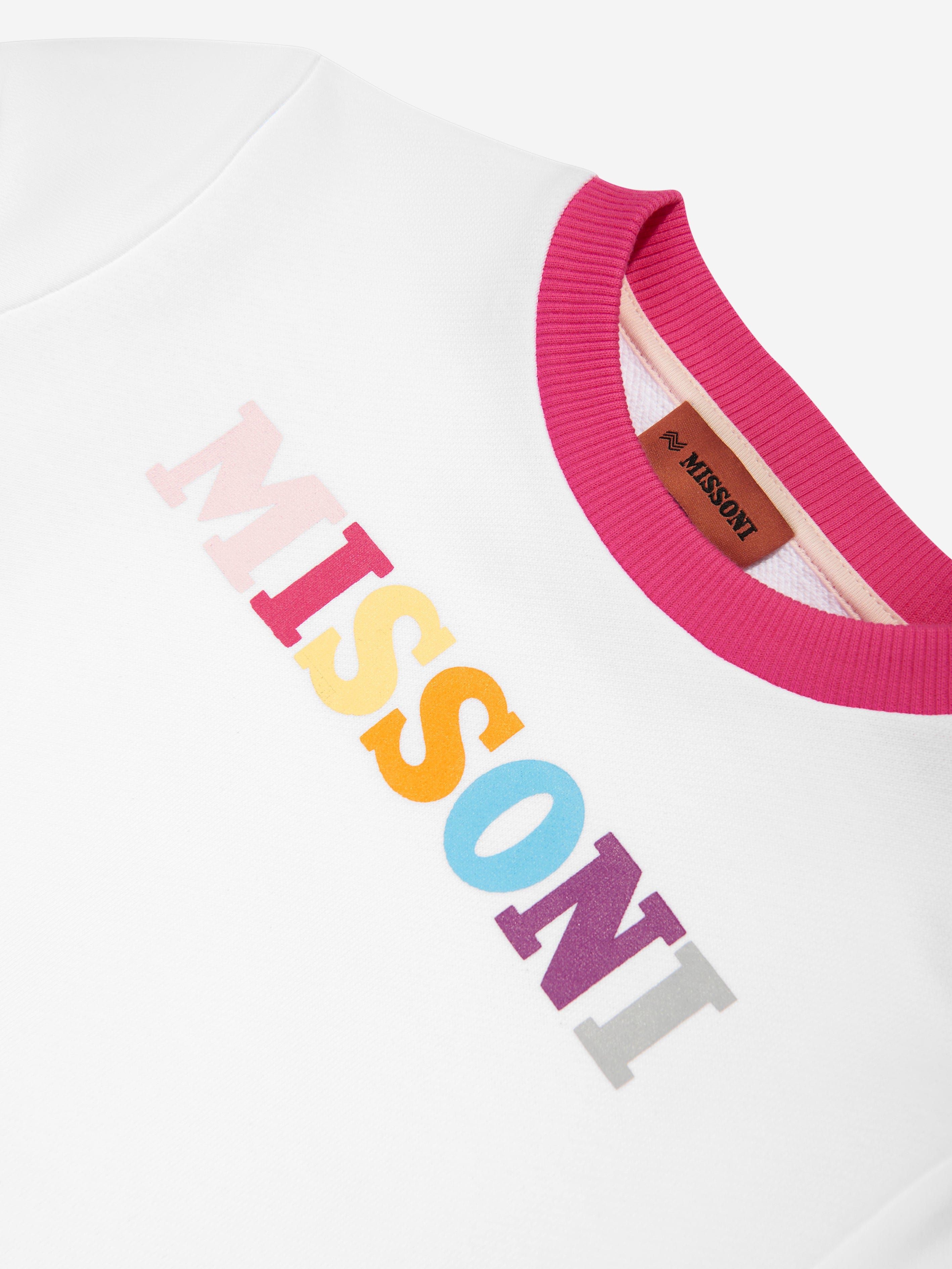 Missoni Girls Logo Sweatshirt in White