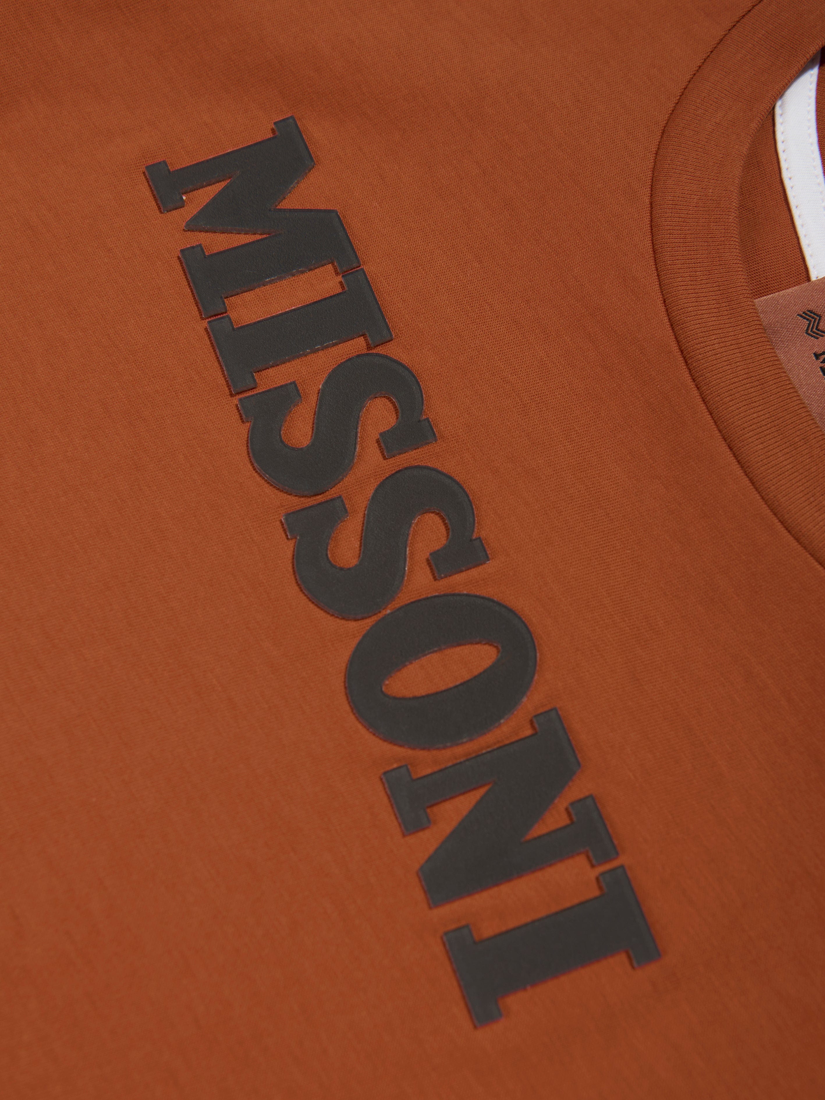 Missoni Kids Logo T-Shirt in Brown