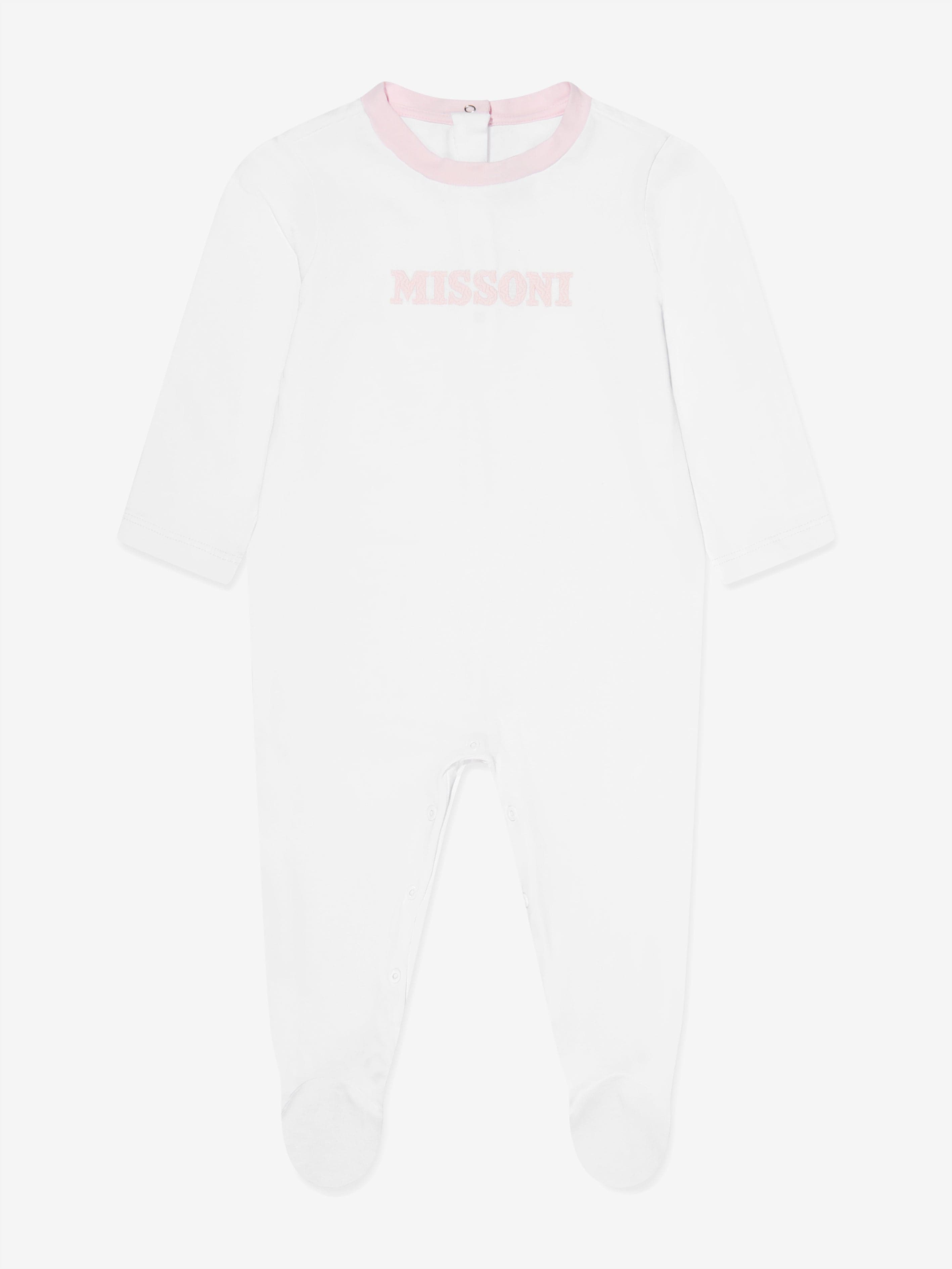 Missoni Baby Girls Logo Babygrow Gift Set in White